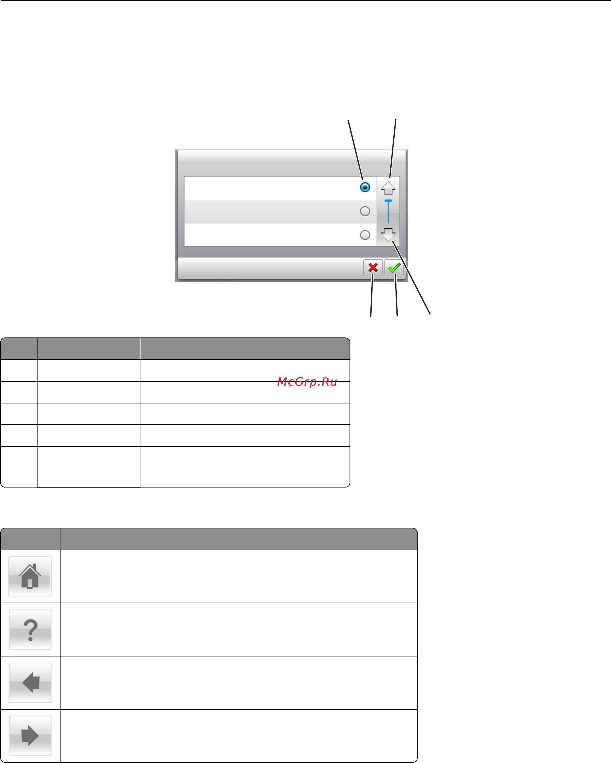 Lexmark M1140 [77/282] Назначение кнопок сенсорного экрана