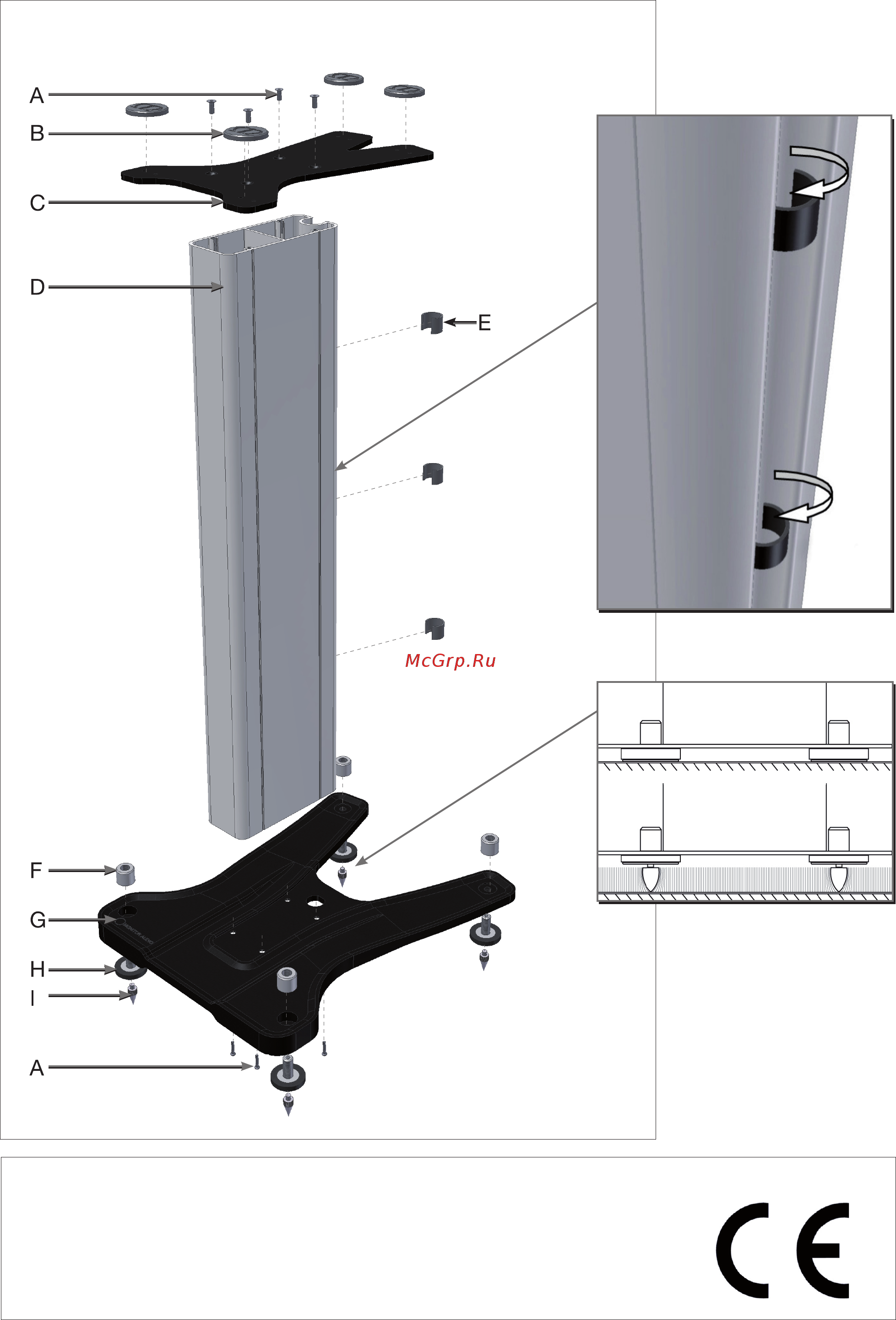 Monitor Audio GXW Stand Инструкция по эксплуатации онлайн [18/18] 57634