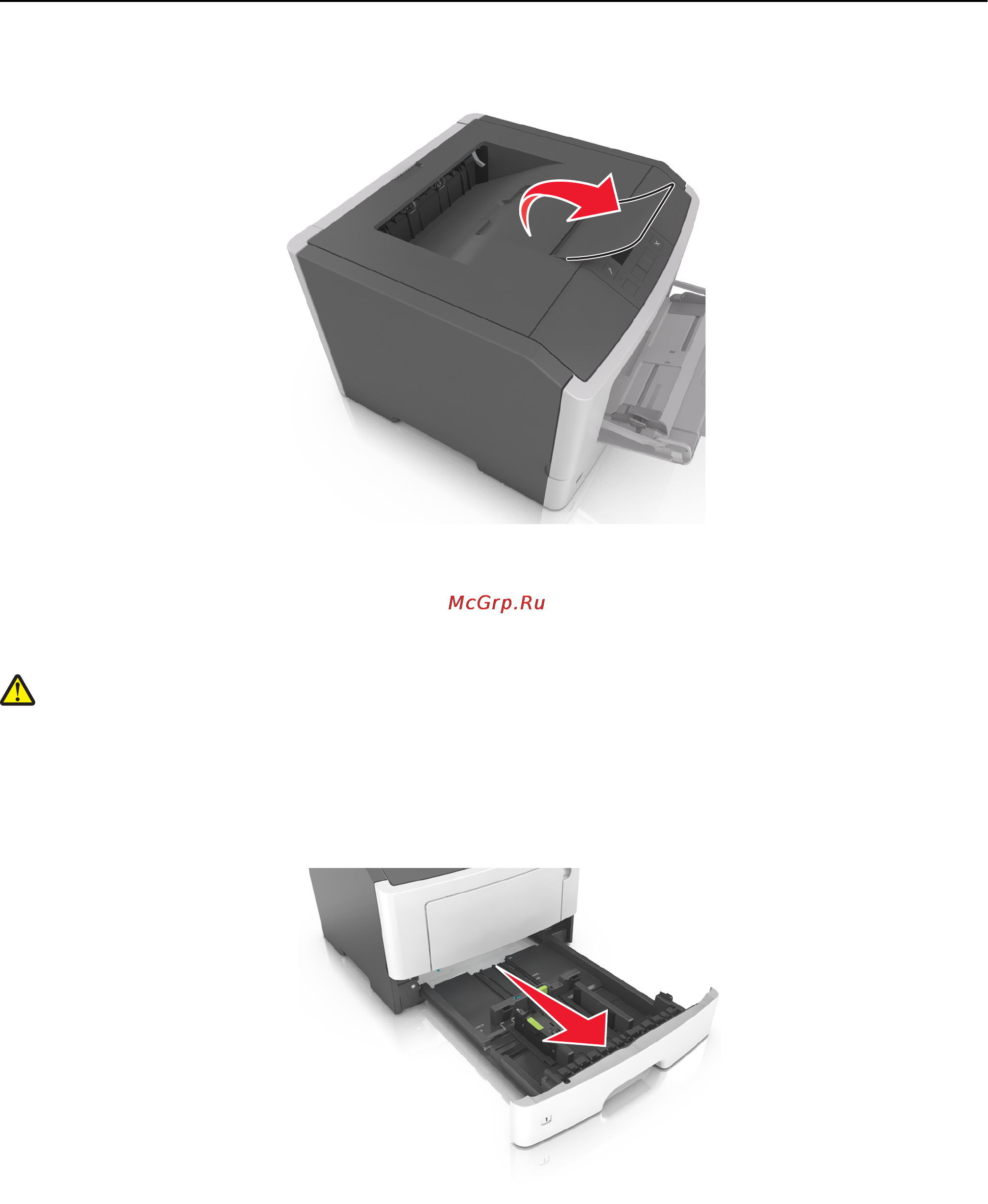 Lexmark MS410 [34/184] Загрузка бумаги в лотки