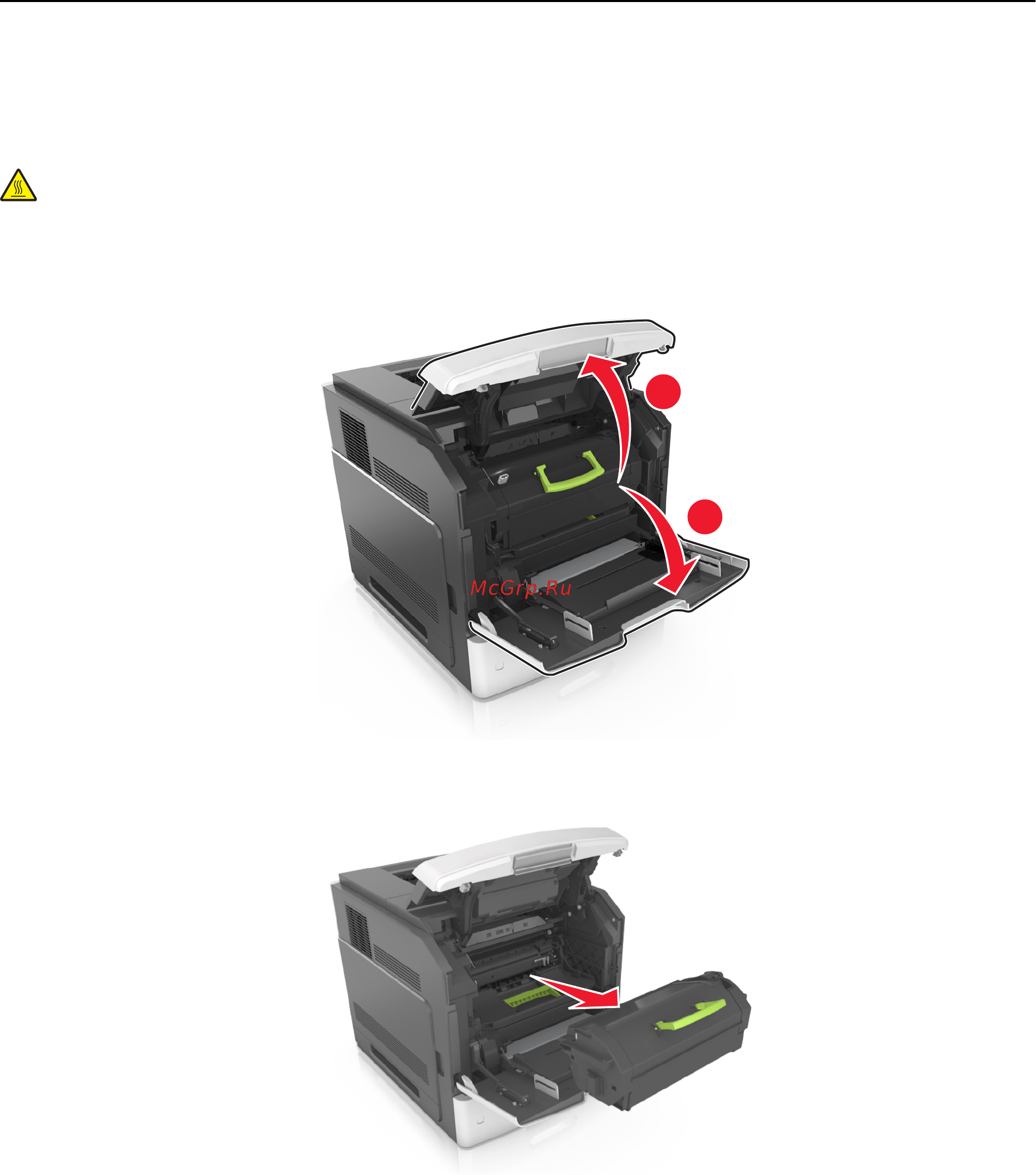 Lexmark MS711 [178/277] Замятие страницы x поднимите переднюю крышку для снятия картриджа 200 201