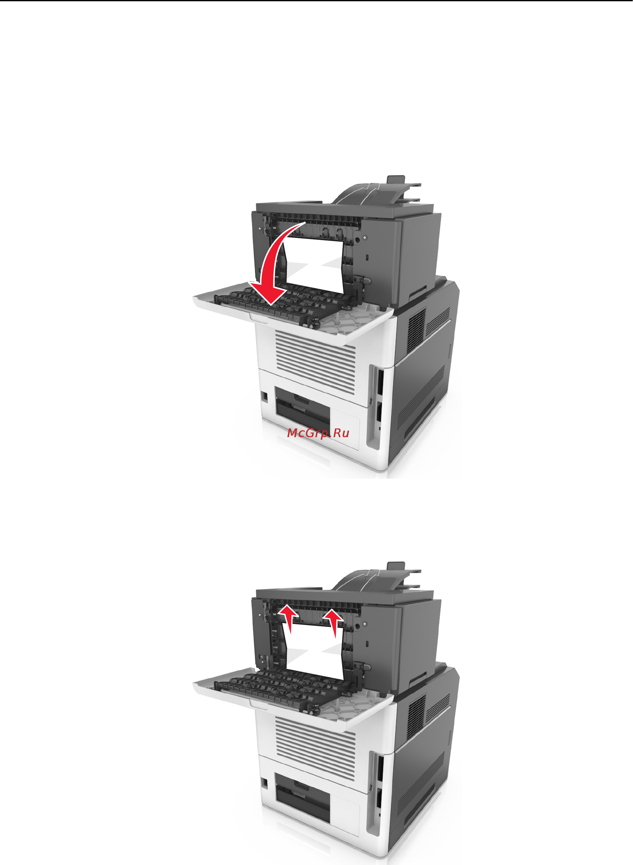 Lexmark MS710 [195/277] Замятие страницы x устраните бумагу откройте заднюю дверцу почтового ящика оставьте бумагу в выходном лотке 43y xx