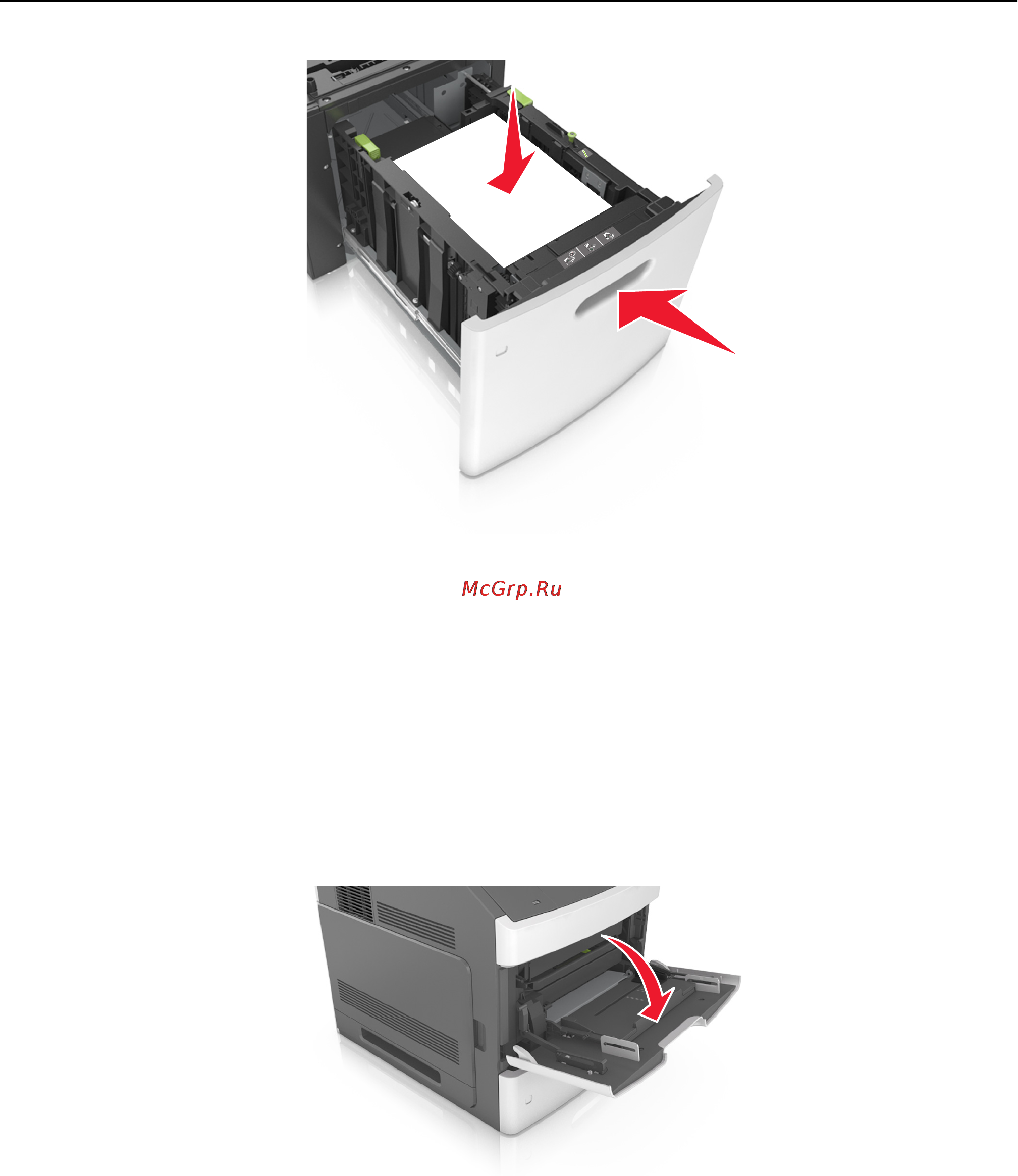 Lexmark MS710 [63/277] Загрузка в многоцелевое устройство подачи