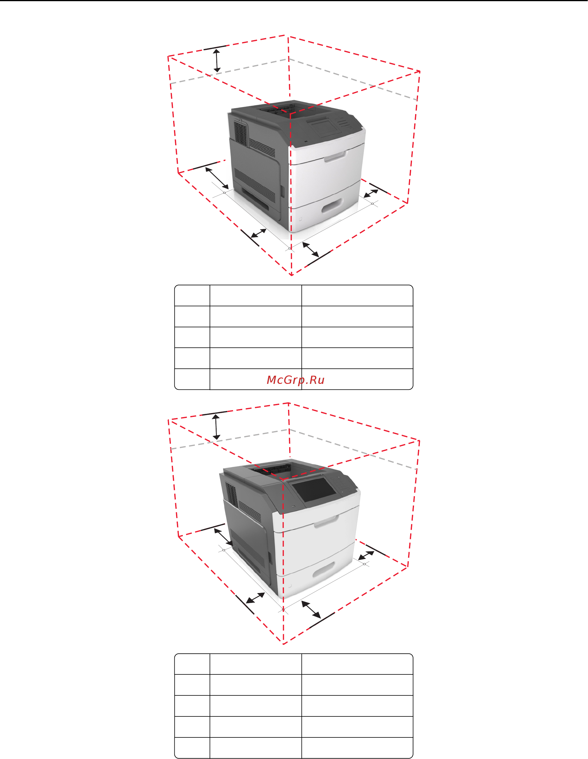 Lexmark MS810de [13/407] Выбор местоположения принтера 13