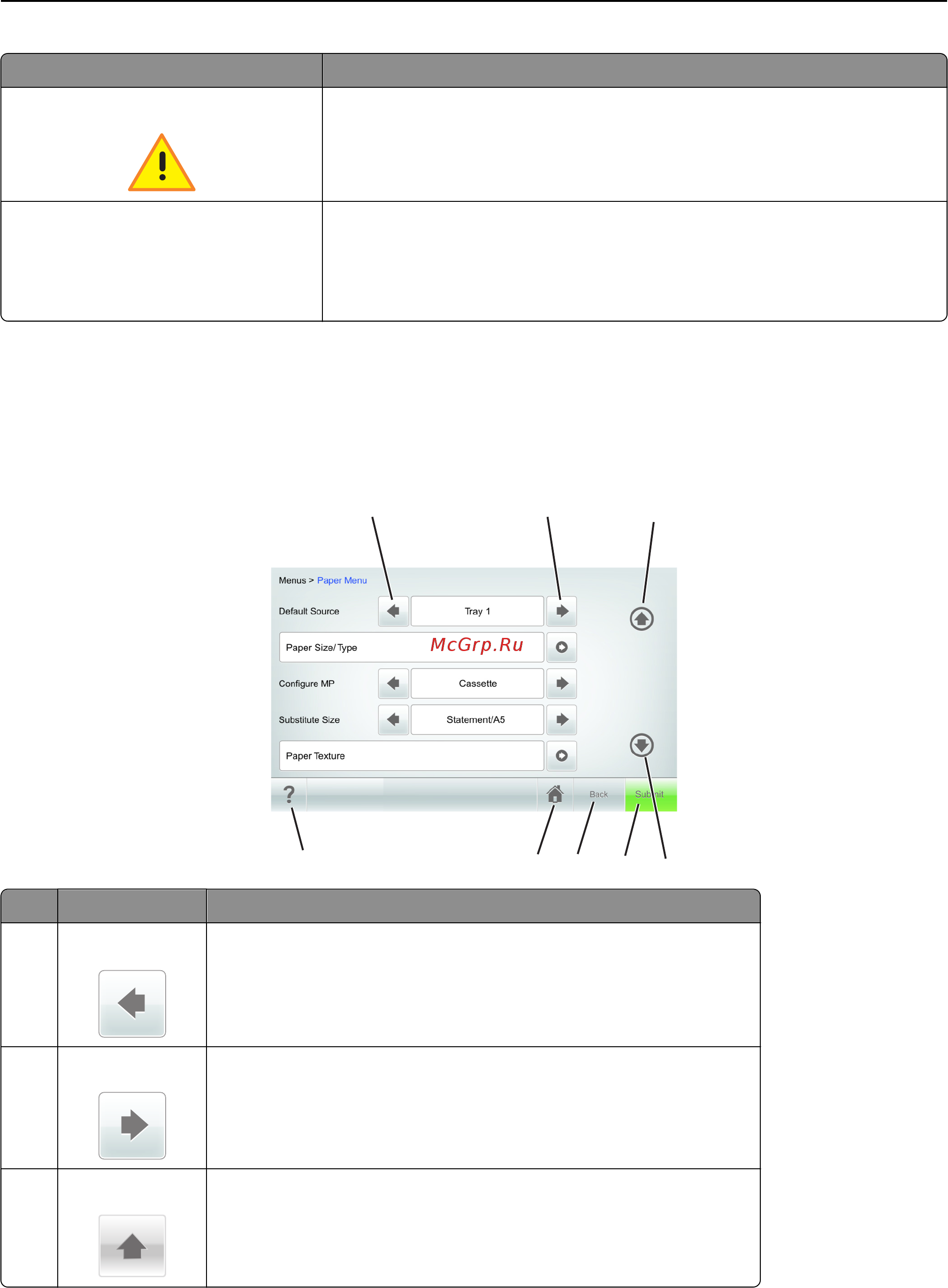 Lexmark MS810n [156/407] Назначение кнопок сенсорного экрана