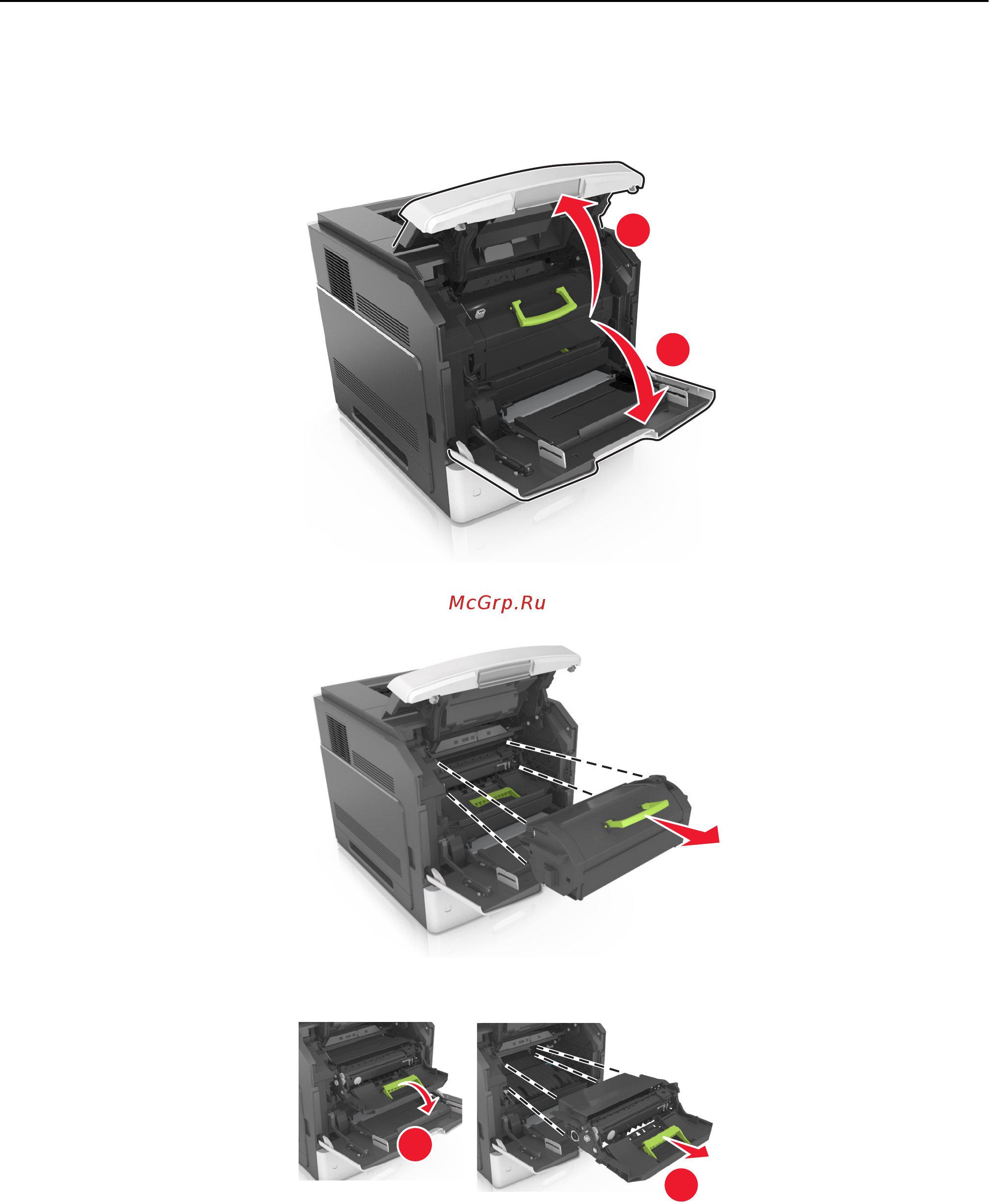 Lexmark MS810n [287/407] Замена блока формирования изображения