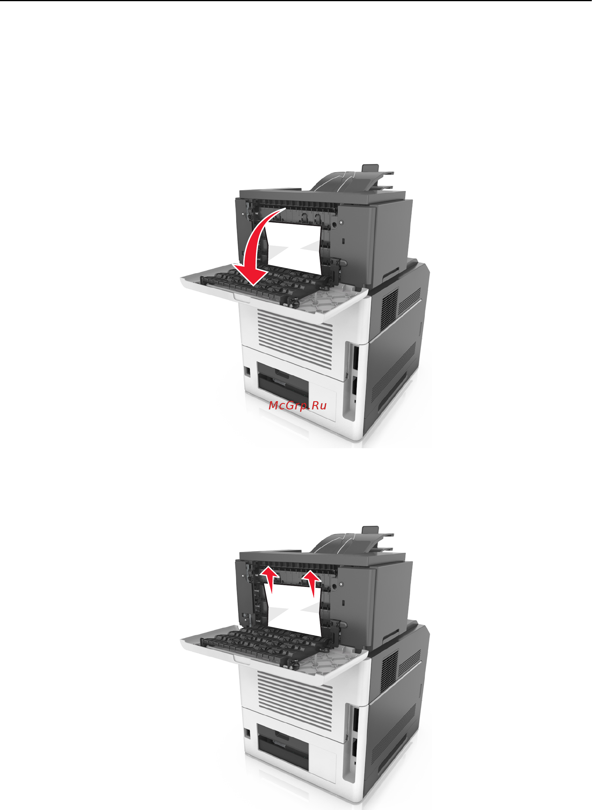 Lexmark MS812dn [317/407] Замятие страницы x устраните бумагу откройте заднюю дверцу почтового ящика оставьте бумагу в вы