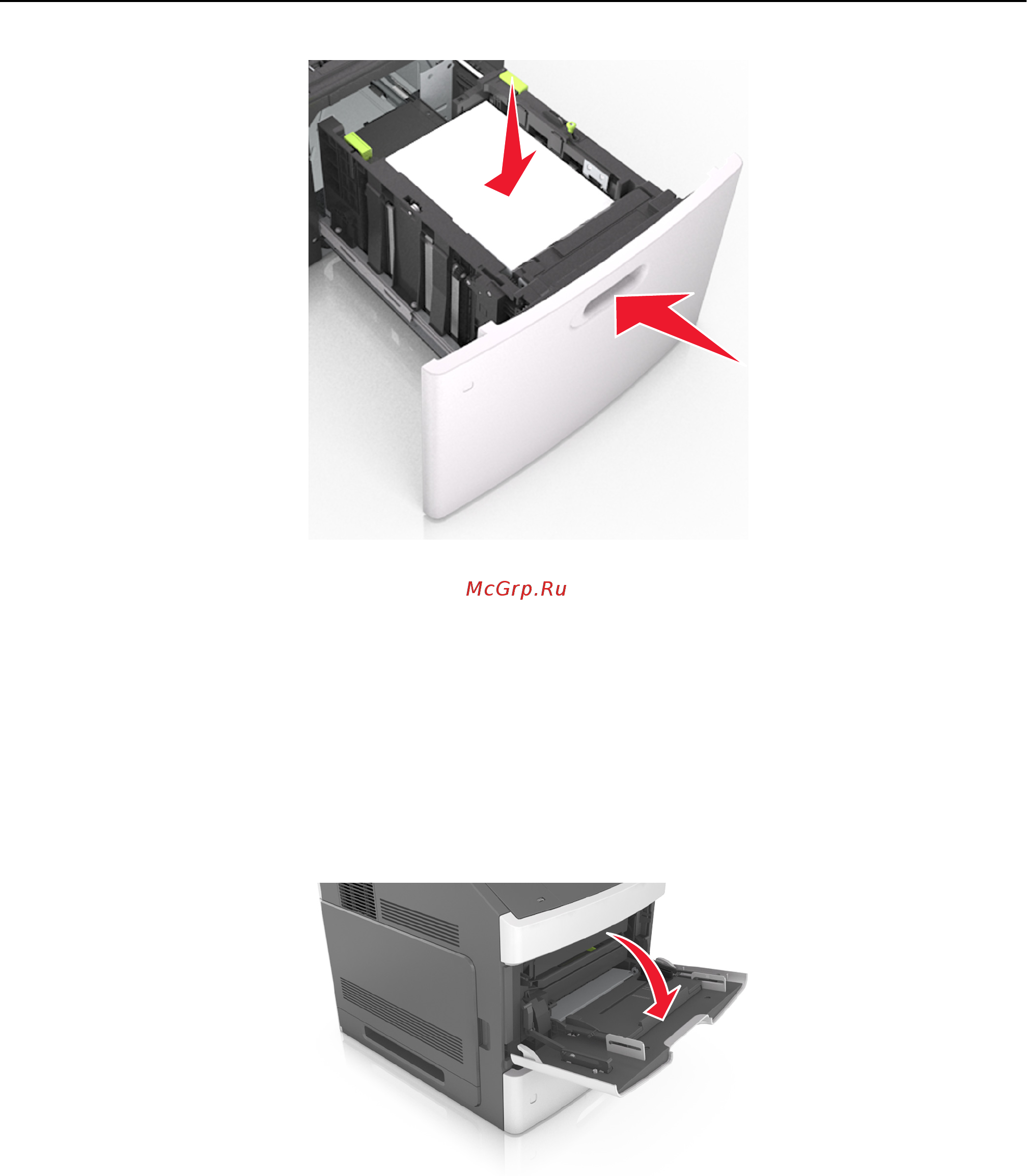 Lexmark MS812dtn [71/407] Загрузка в многоцелевое устройство подачи