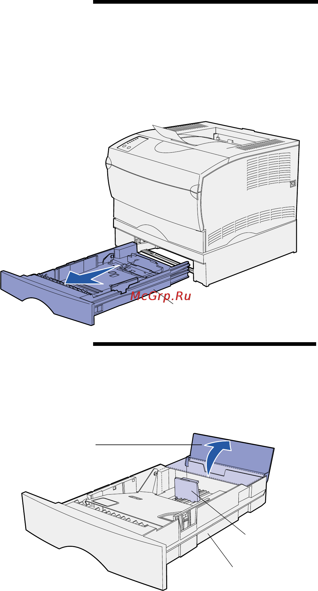 Lexmark T420 [19/38] Загрузка лотков