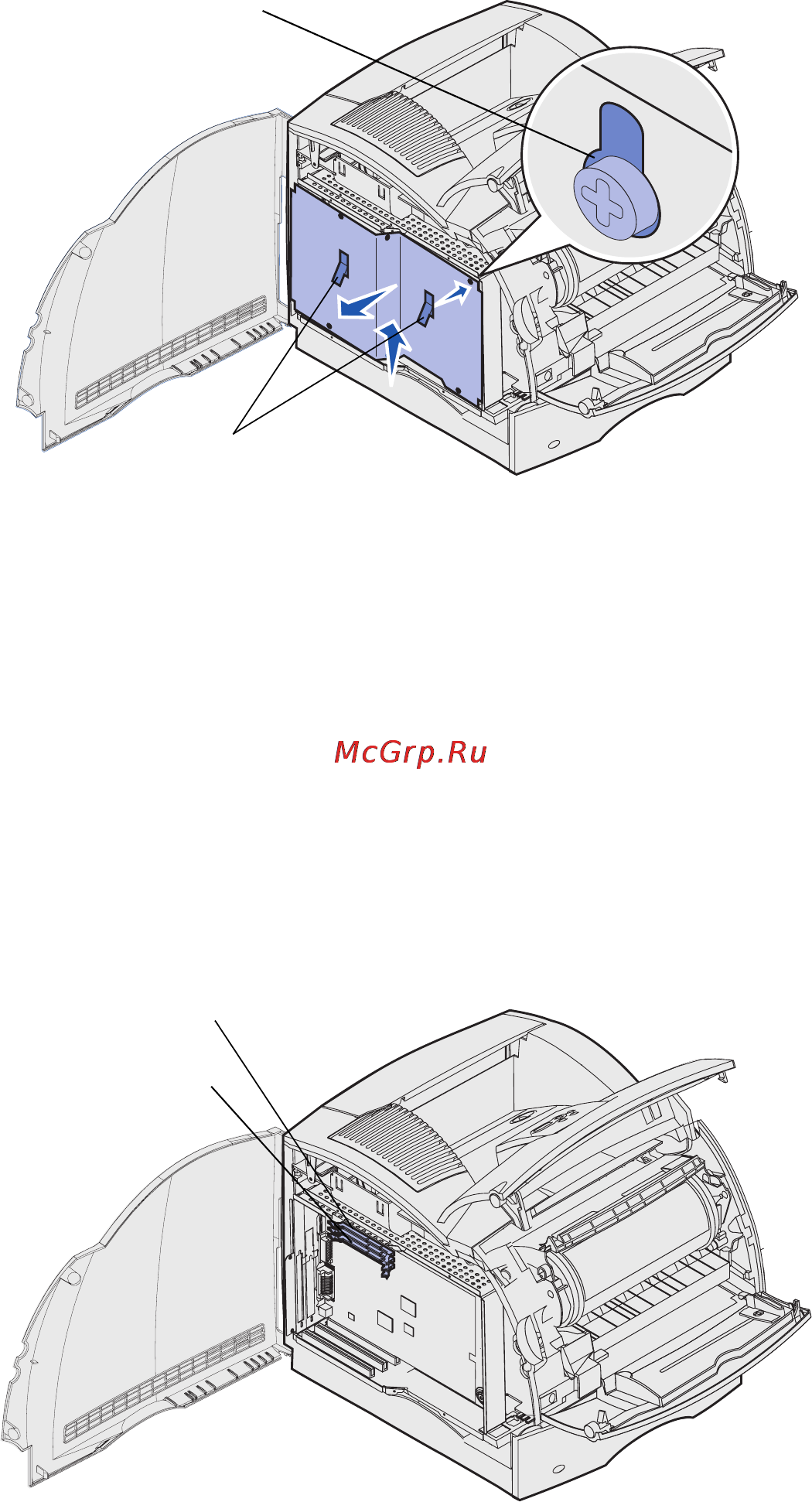 Lexmark T632 [39/75] Установка памяти принтера