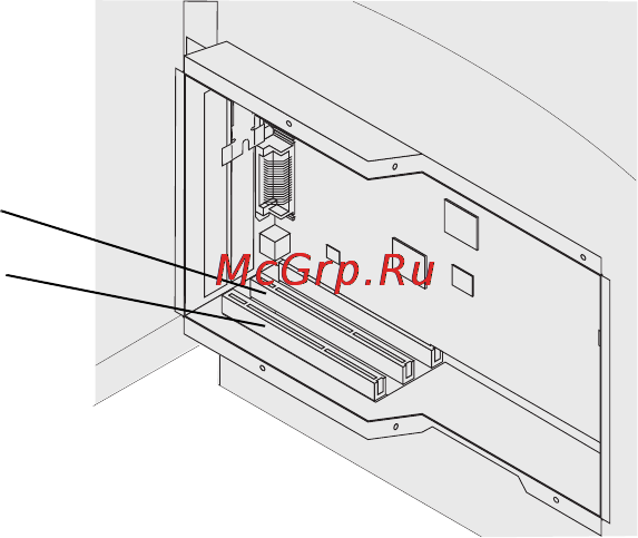 Lexmark T632 [42/75] Установка дополнительной платы