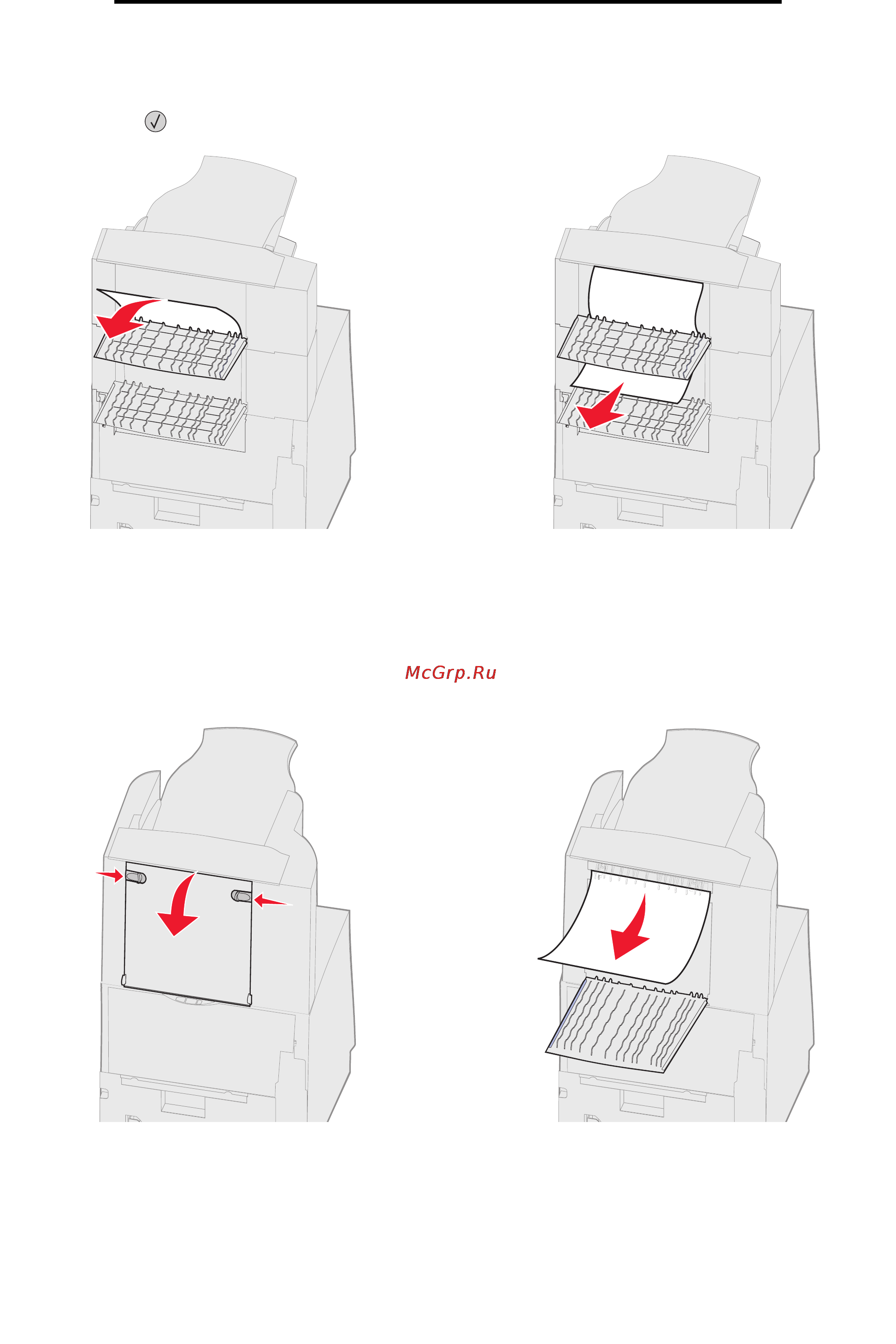 Lexmark T642 [100/135] Устранение замятия материала для печати