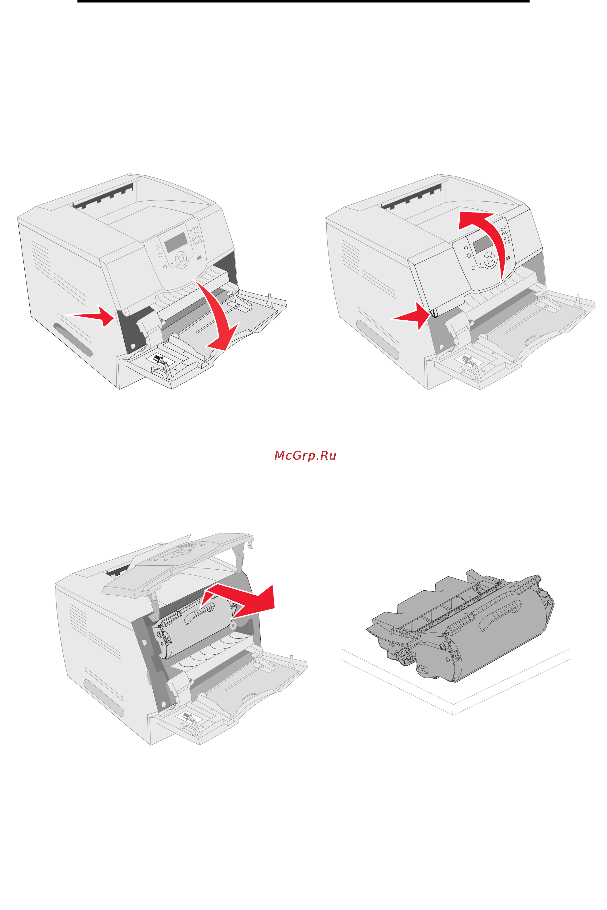 Lexmark T642 [95/135] Устранение замятия материала для печати