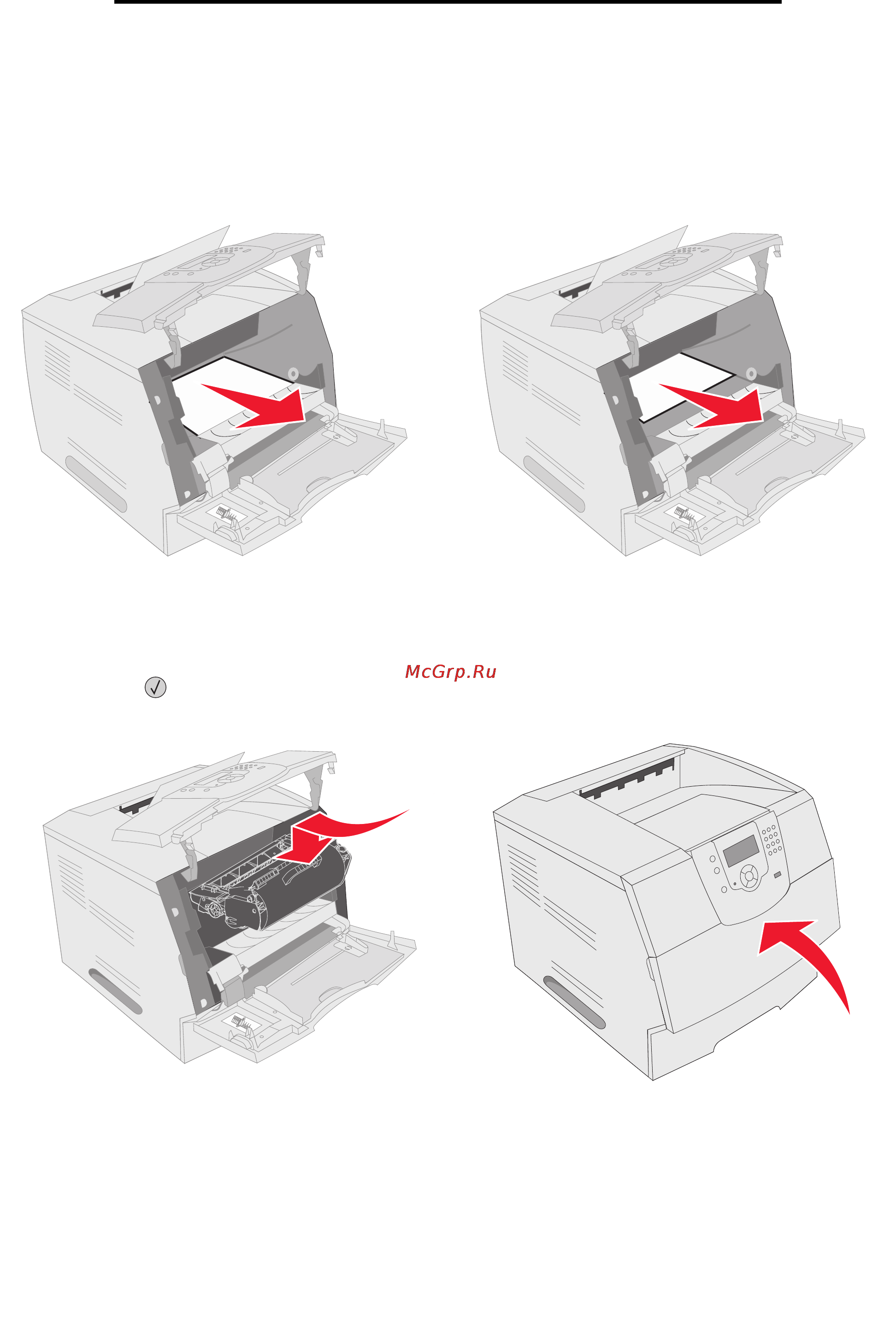 Lexmark T642 [96/135] Устранение замятия материала для печати