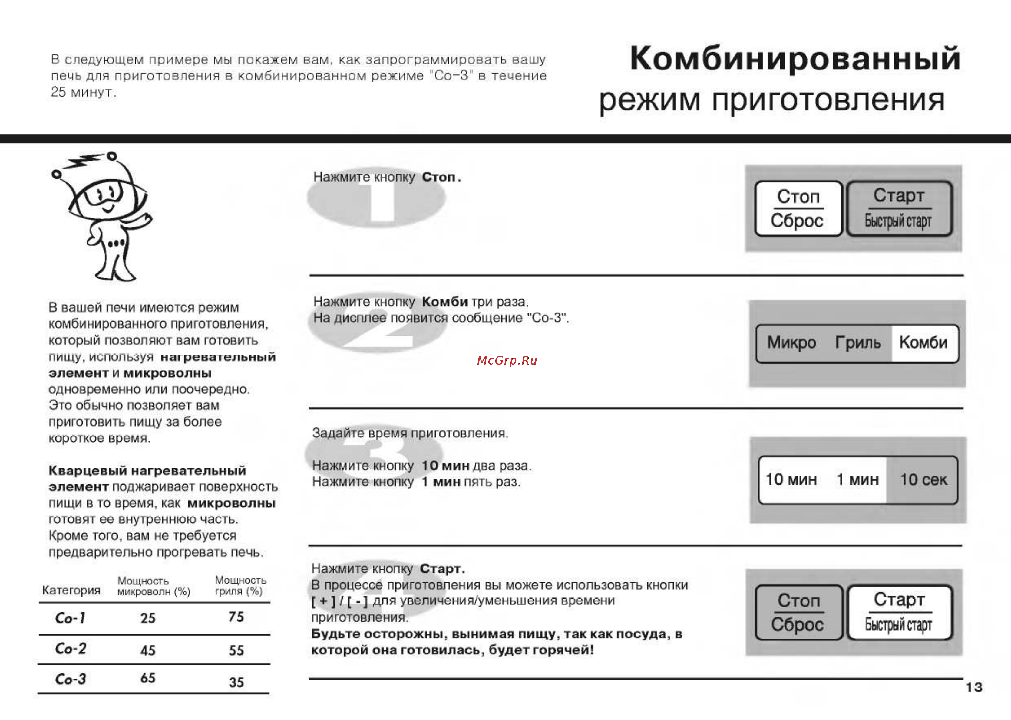 LG MB4041C [13/27] Комбинированный