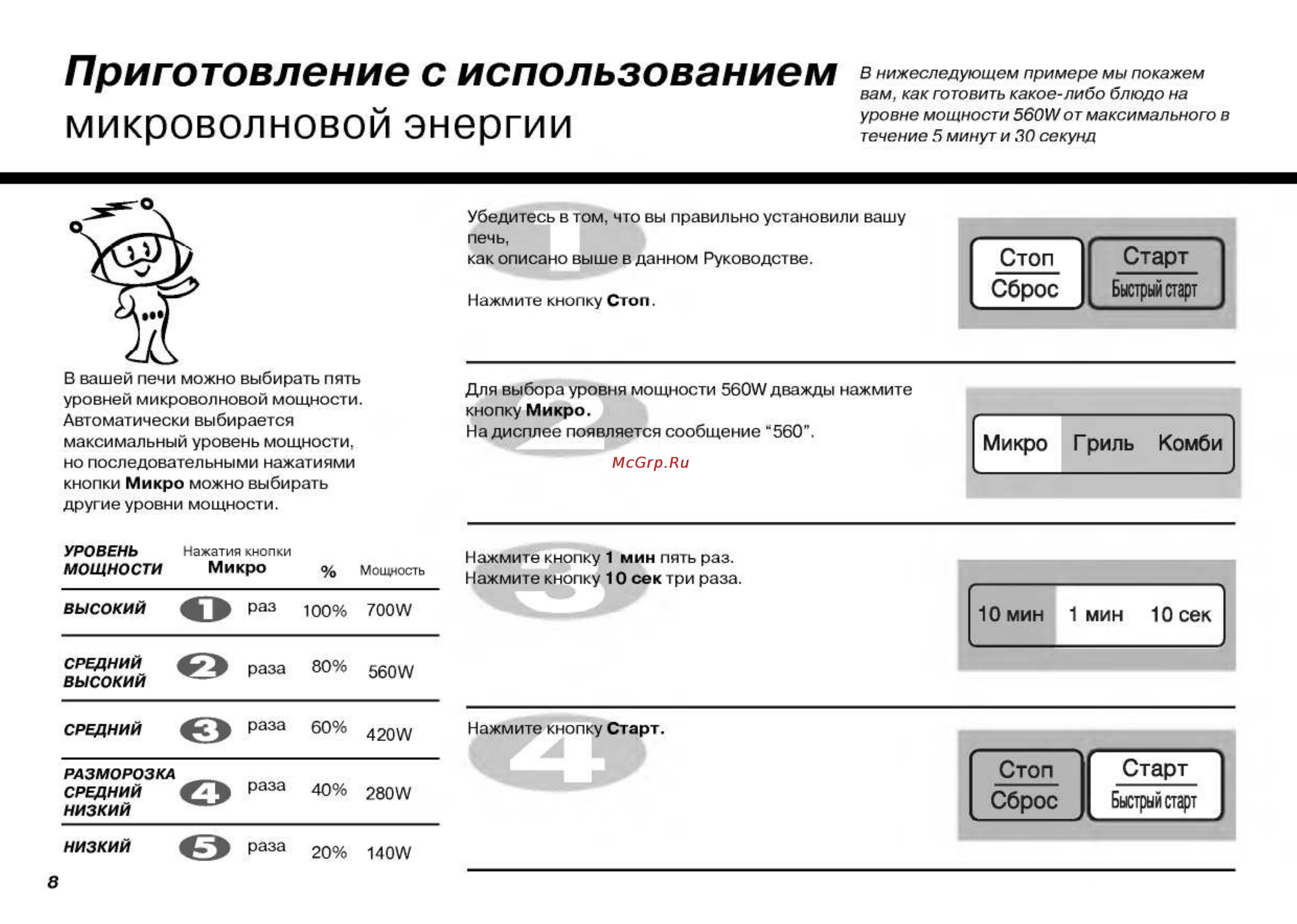 LG MB4041C [8/27] Приготовление с использованием