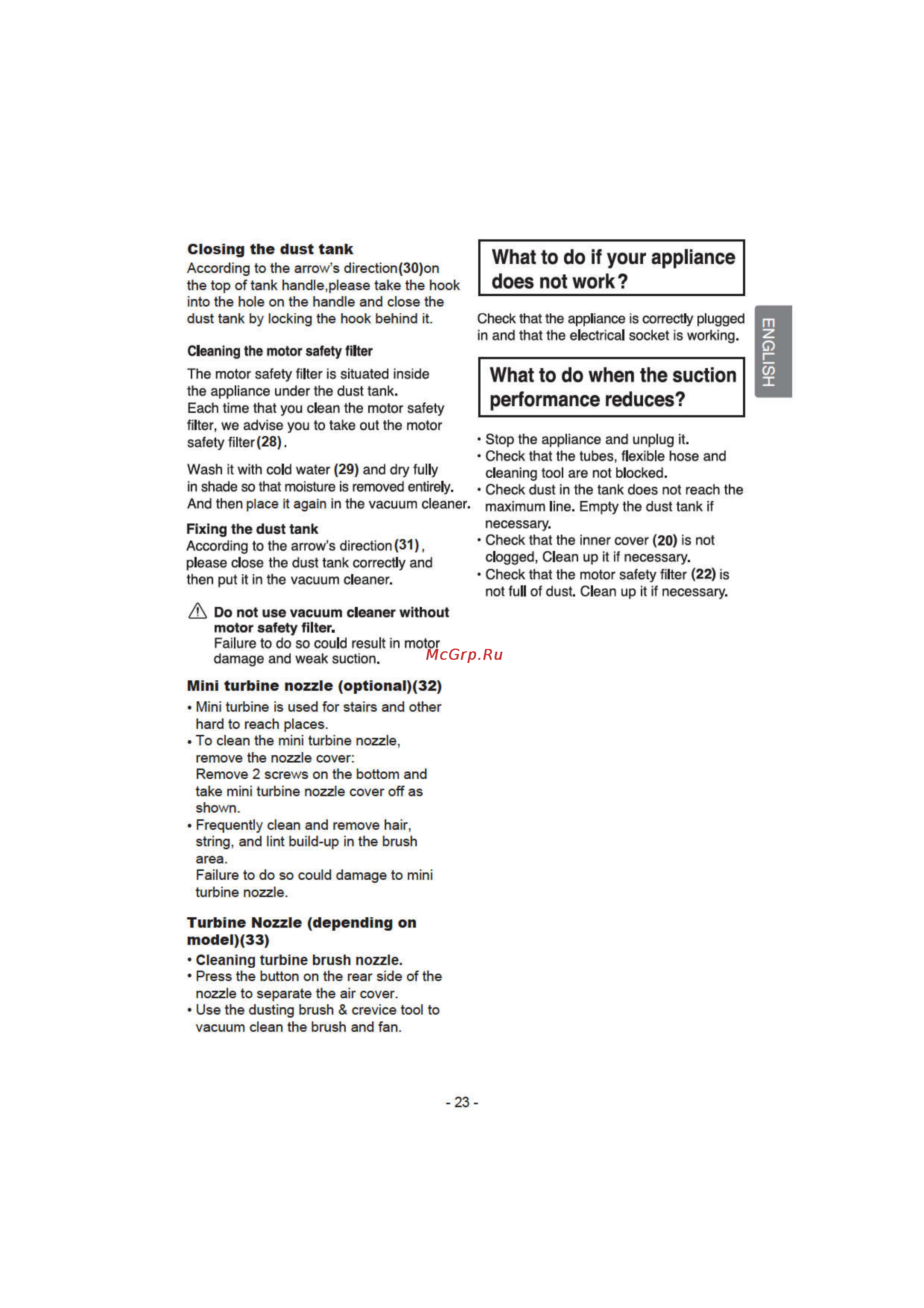 LG VK70364N [19/27] What to do if your appliance does not work