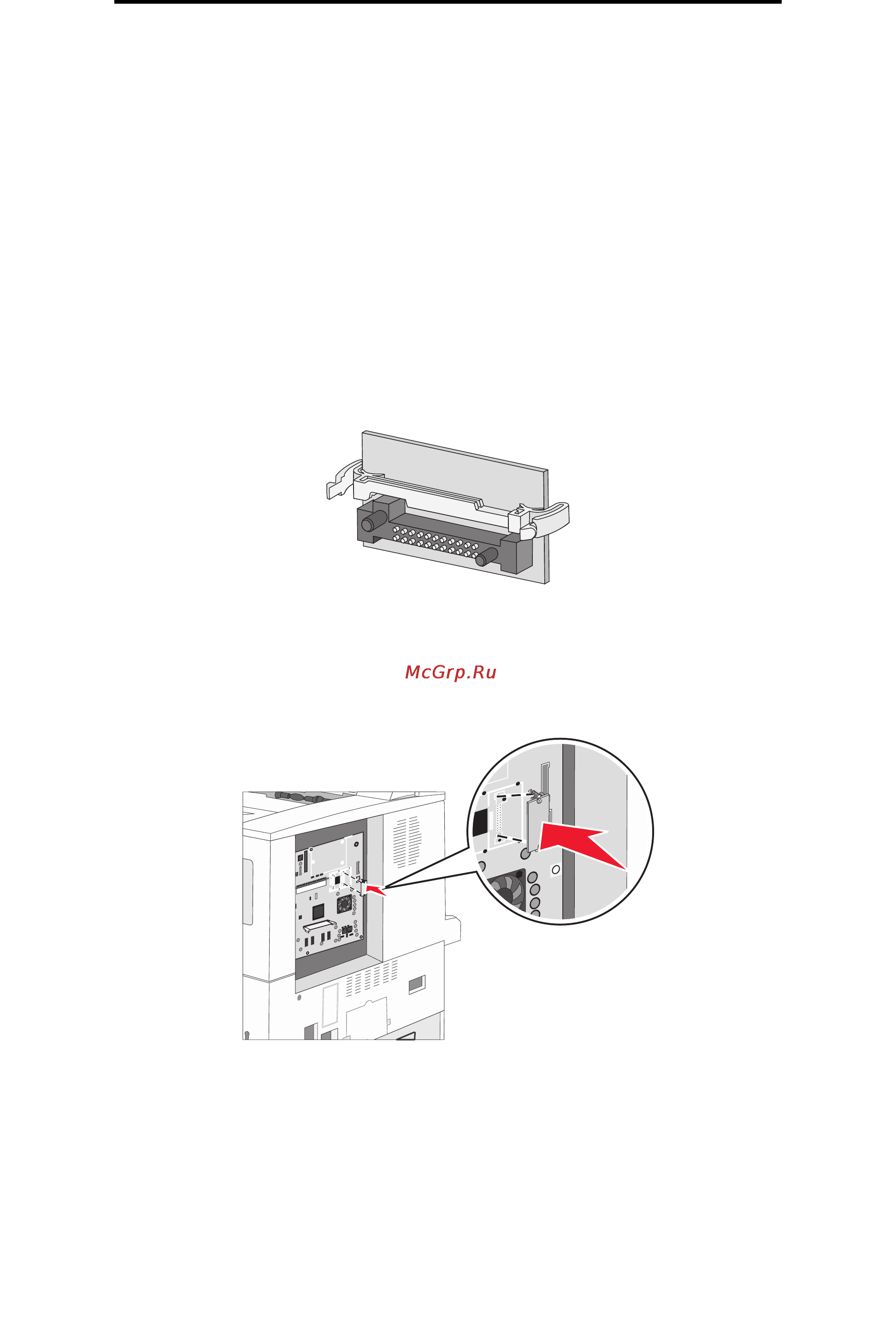 Lexmark W840 [29/123] Установка флэш памяти или платы с микропрограммным обеспечением