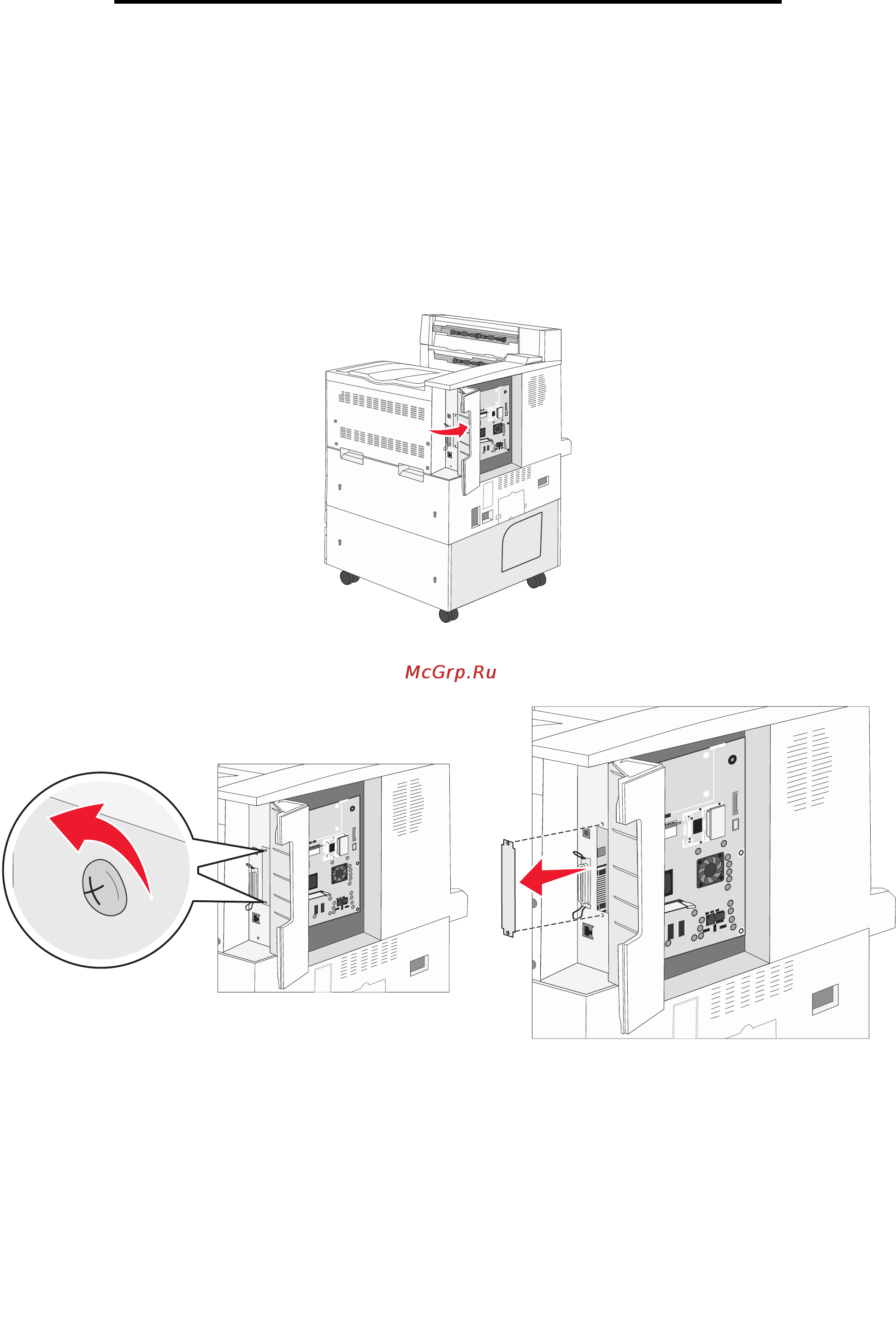 Lexmark W840 [30/123] Установка дополнительной платы