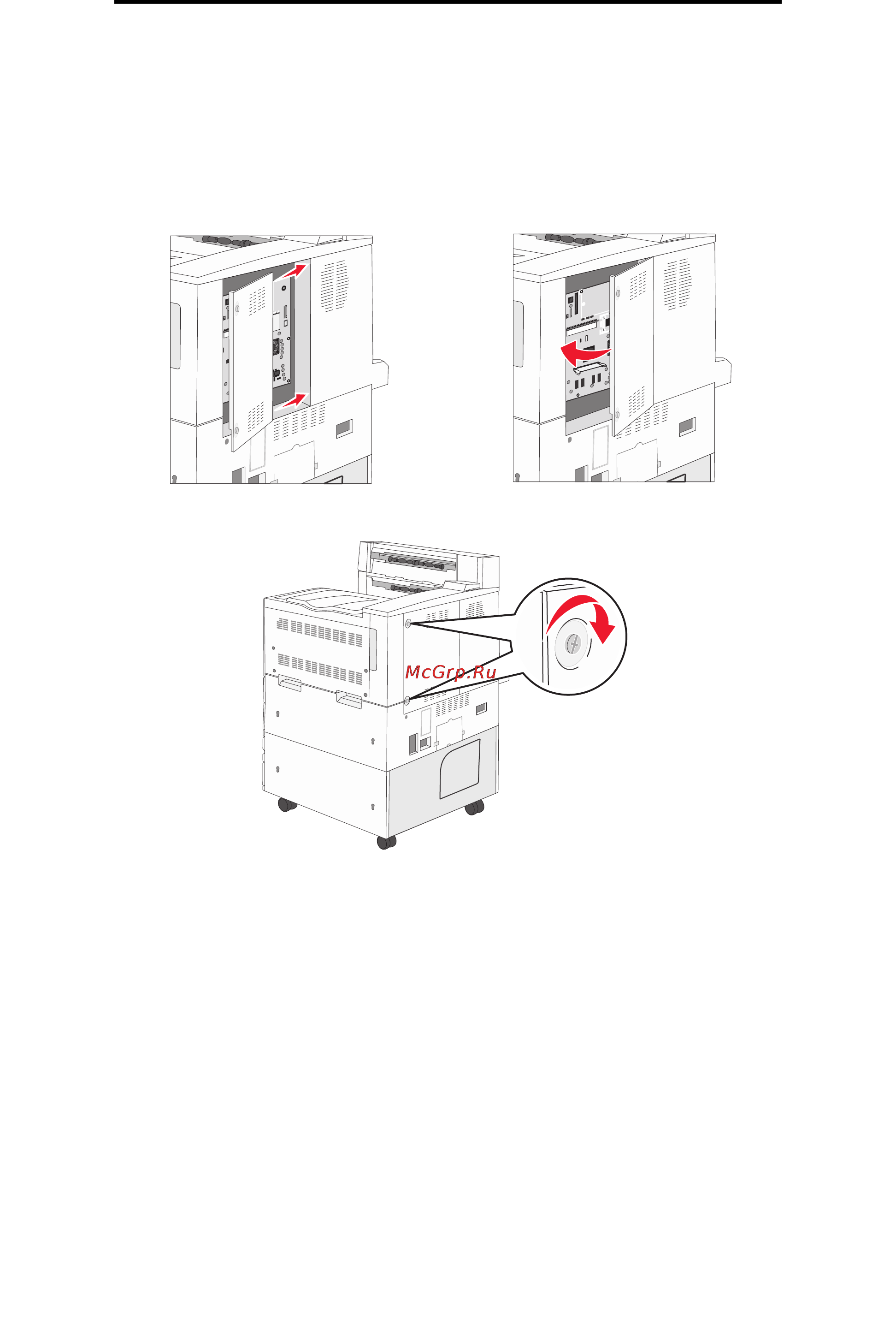 Lexmark W840 [34/123] Установка панели на место