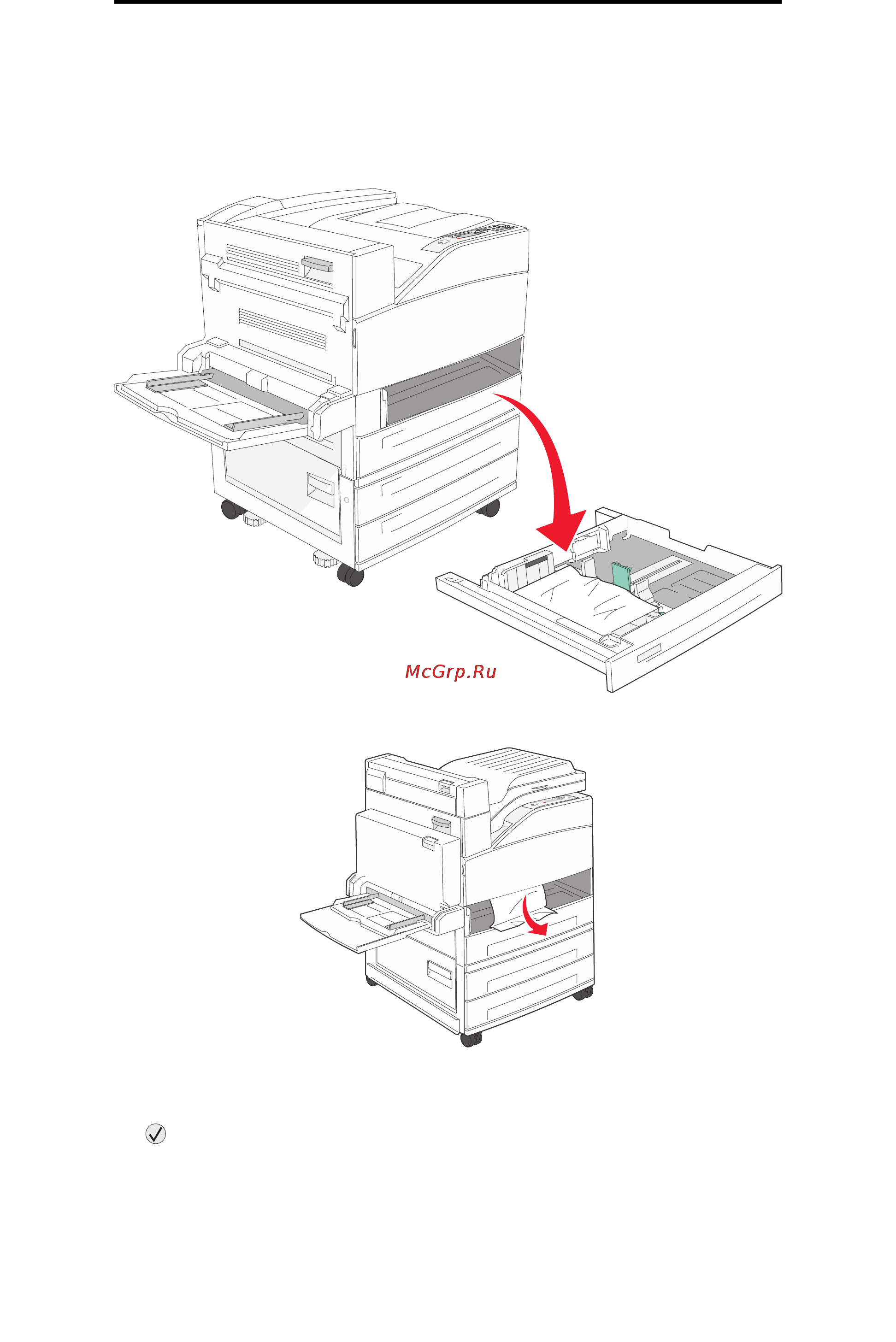 Lexmark W840 [79/123] Устранение замятия материала для печати