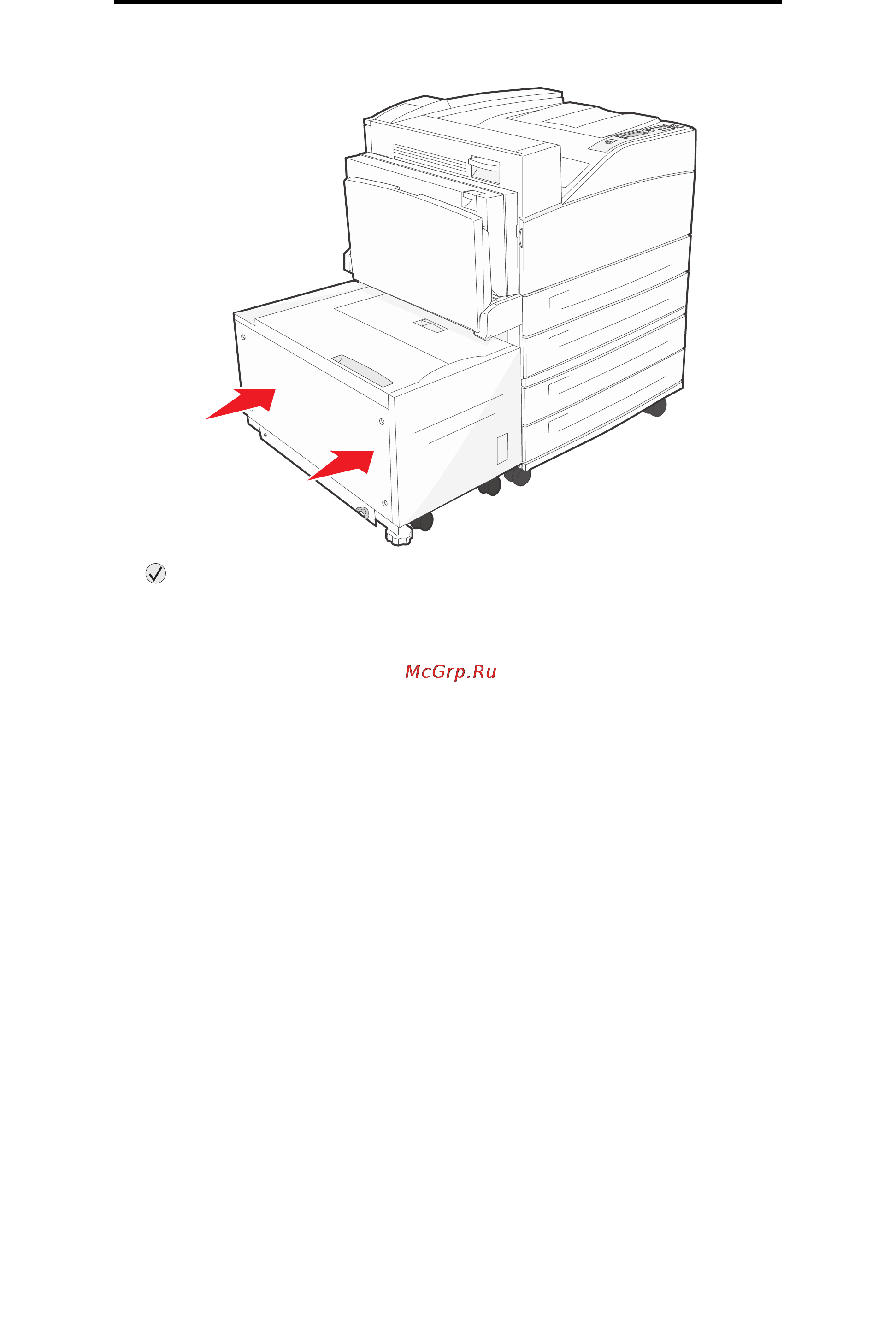 Lexmark W840 [90/123] Устранение замятия материала для печати