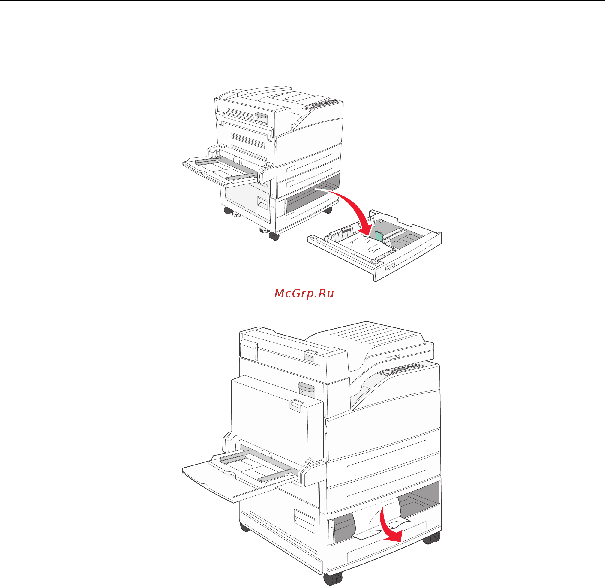 Lexmark W850 [178/232] Замятие в дополнительном лотке