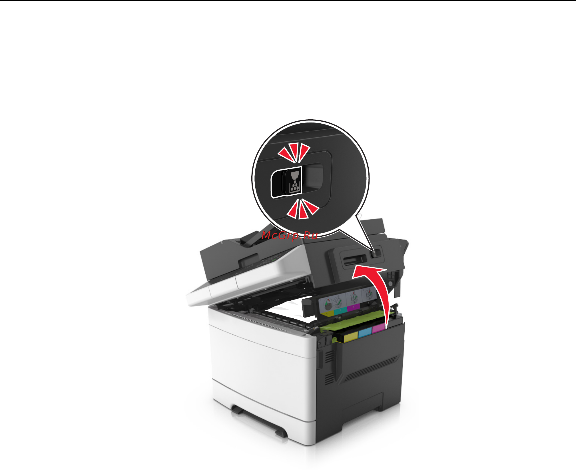 Lexmark CX310 [182/281] Замятие страницы x очистите стандартный выходной лоток 203 xx