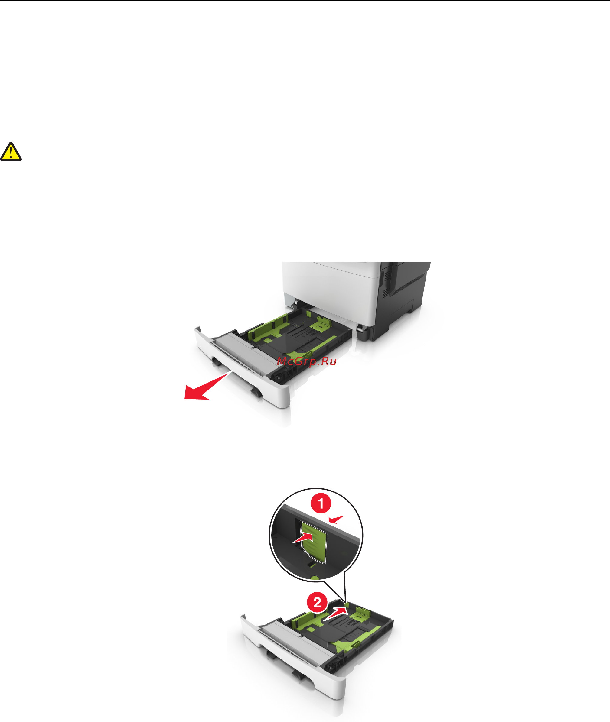 Lexmark CX310 [35/281] Загрузка бумаги в лоток подачи на 250 листов