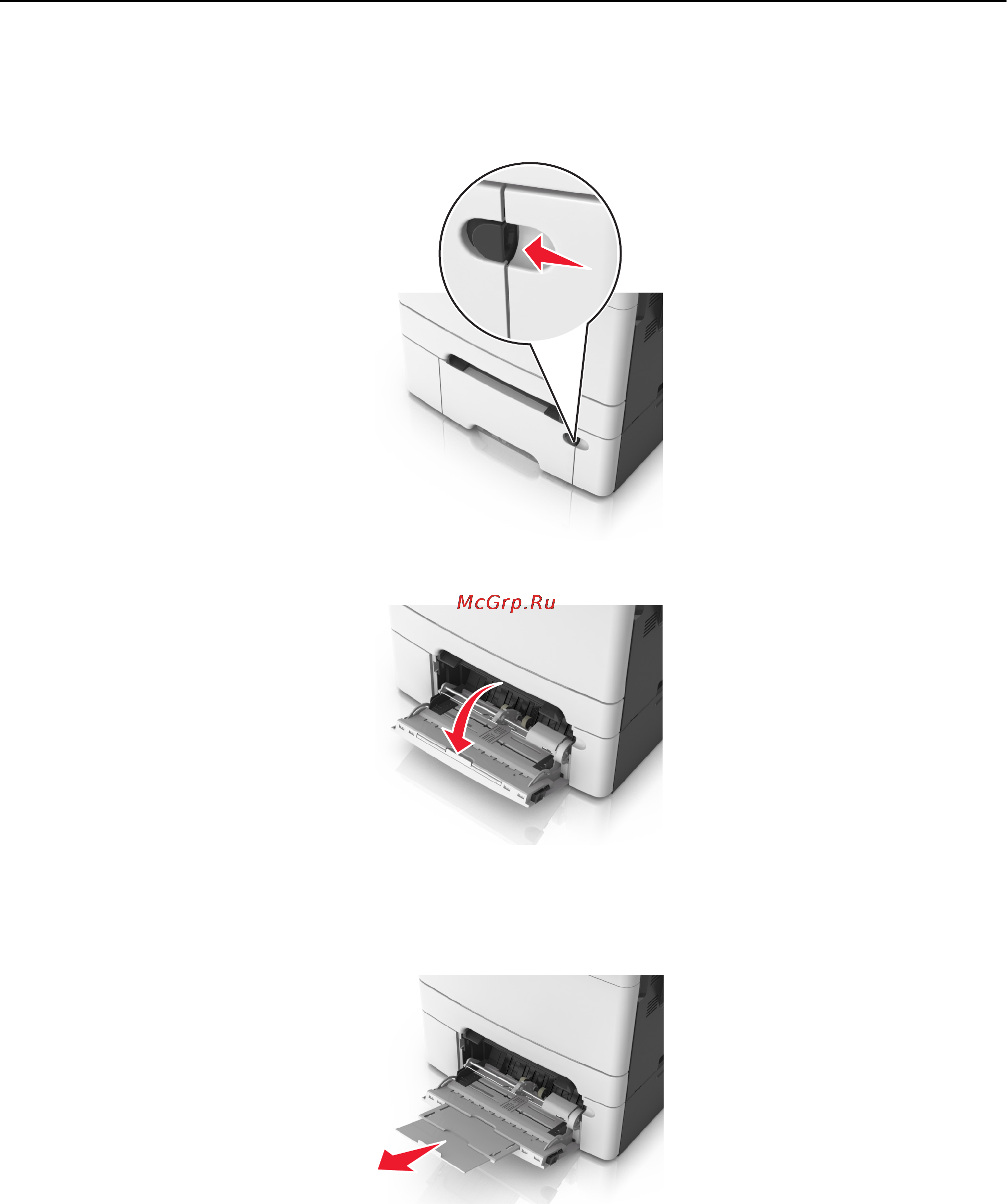 Lexmark CX310 [40/281] Загрузка многоцелевого устройства подачи