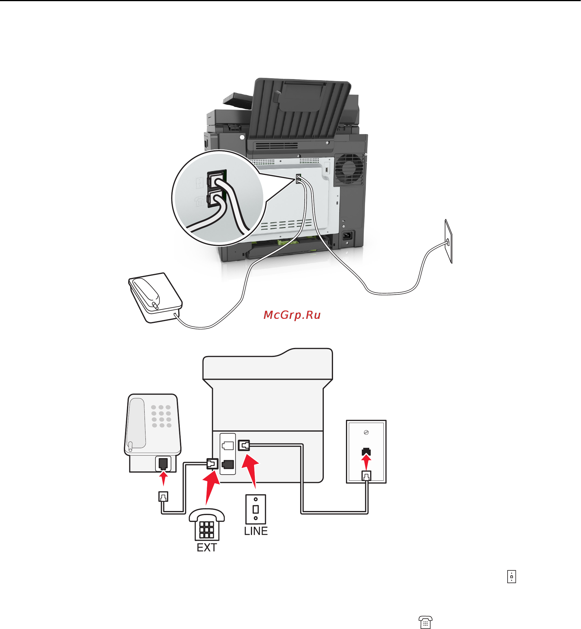 Lexmark CX410de [113/381] Сценарий 5 страны или регионы с другими телефонными розетками и разъемами