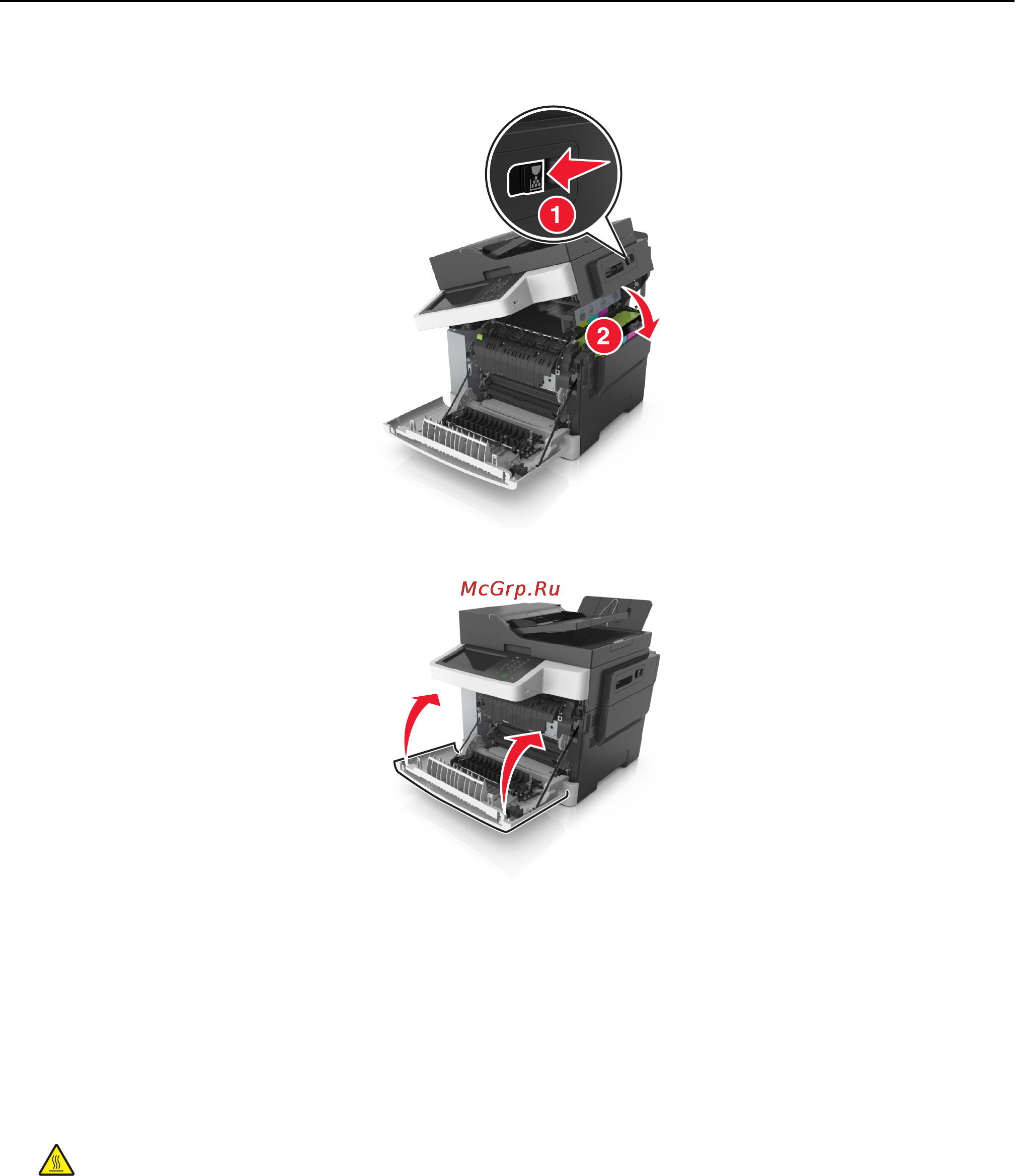Lexmark CX510 [276/387] Замятие страницы x откройте переднюю дверцу для очистки термоблока 20y xx