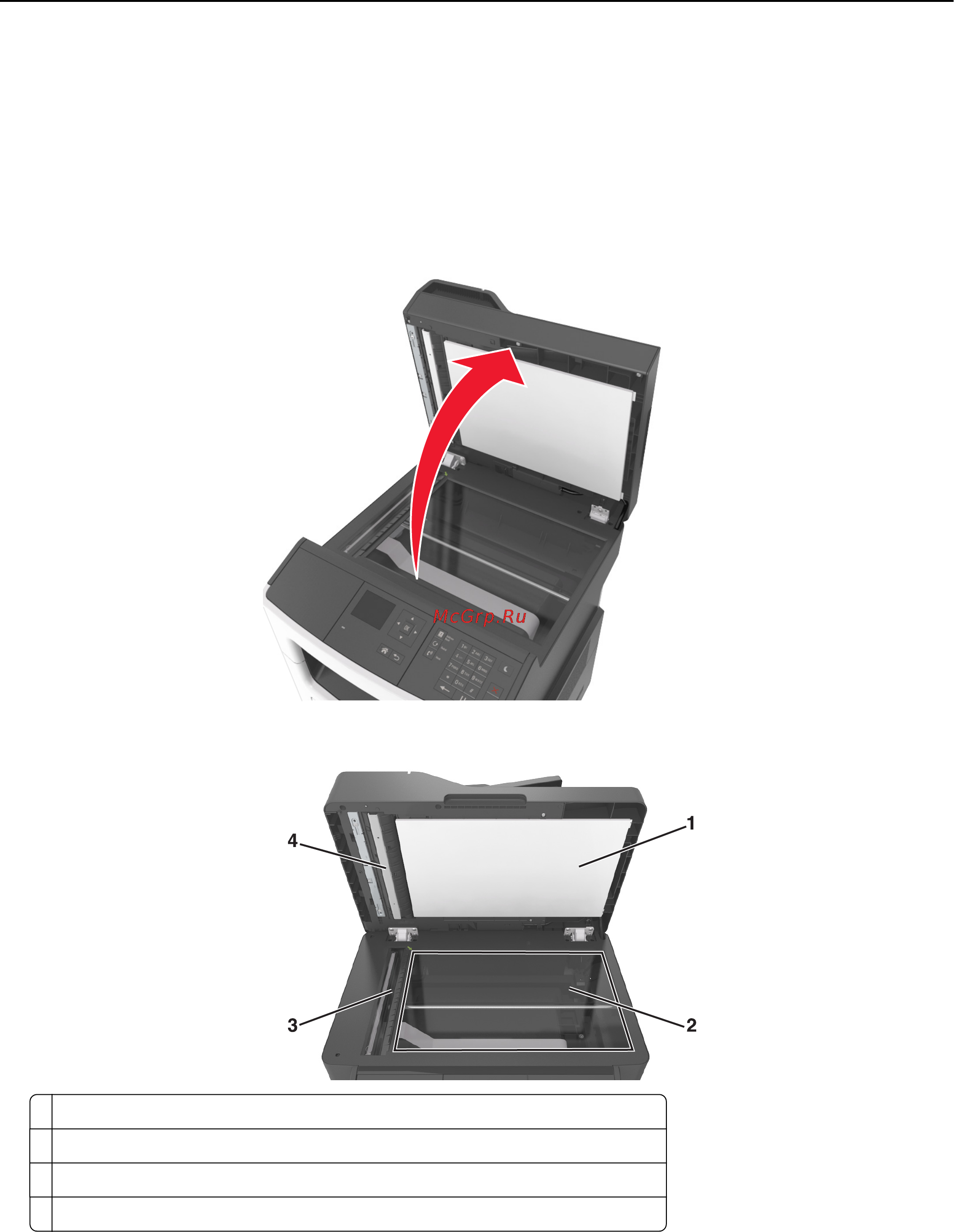 Lexmark MX310 [175/291] Чистка стекла сканера