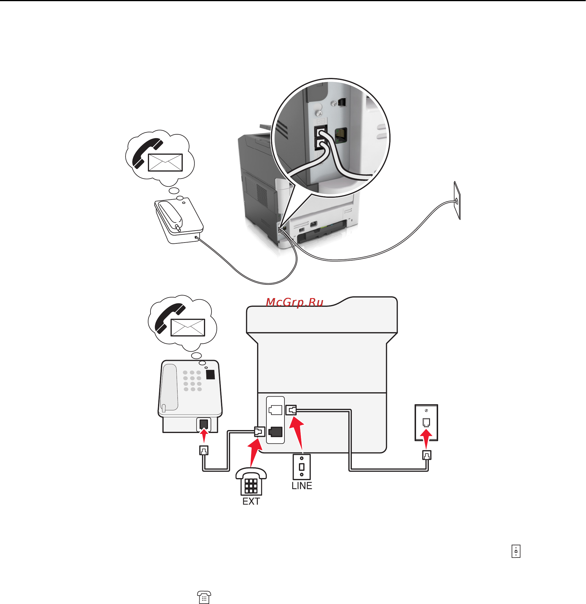 Lexmark MX310 [85/291] Настройка 3 принтер подключен к телефонной линии для которой получена подписка на услугу голосовой почты