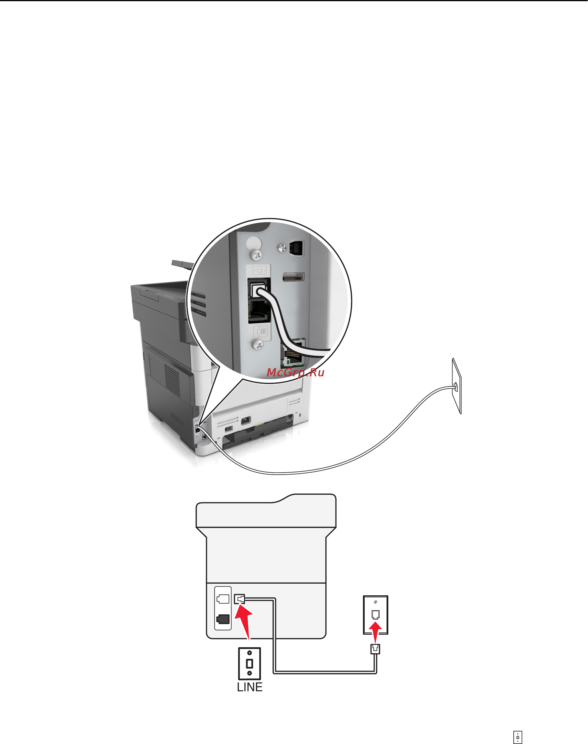 Lexmark MX511dhe [119/363] Выбор типа подключения факса