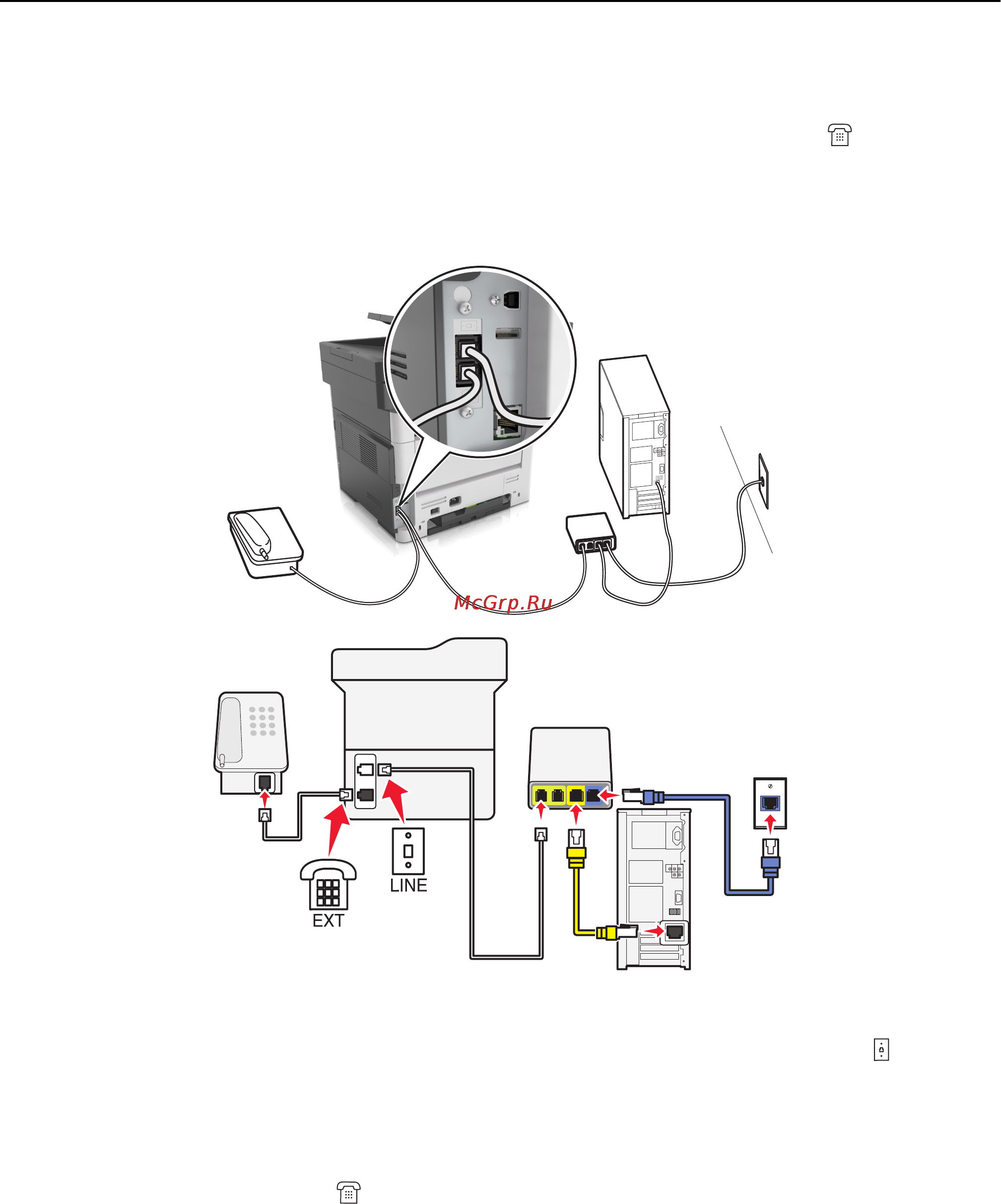 Lexmark MX511dhe [124/363] Сценарий 3 телефонная служба voip