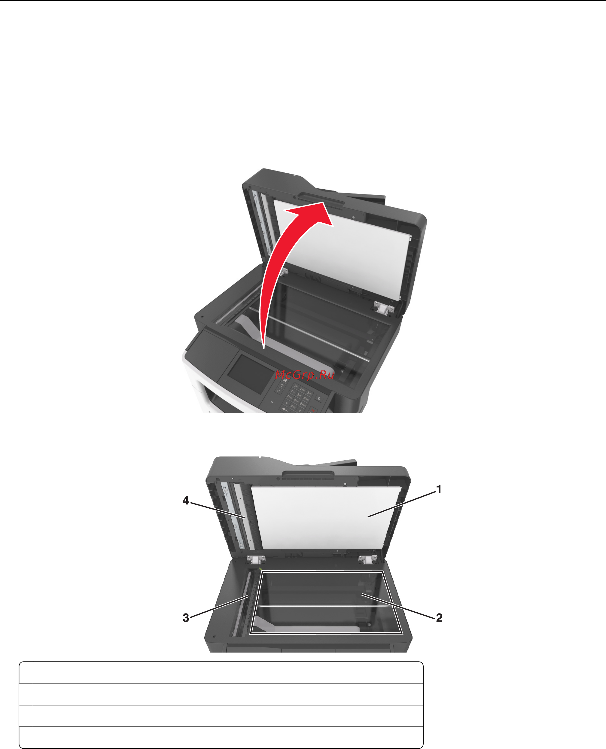Lexmark MX511dhe [237/363] Чистка стекла сканера