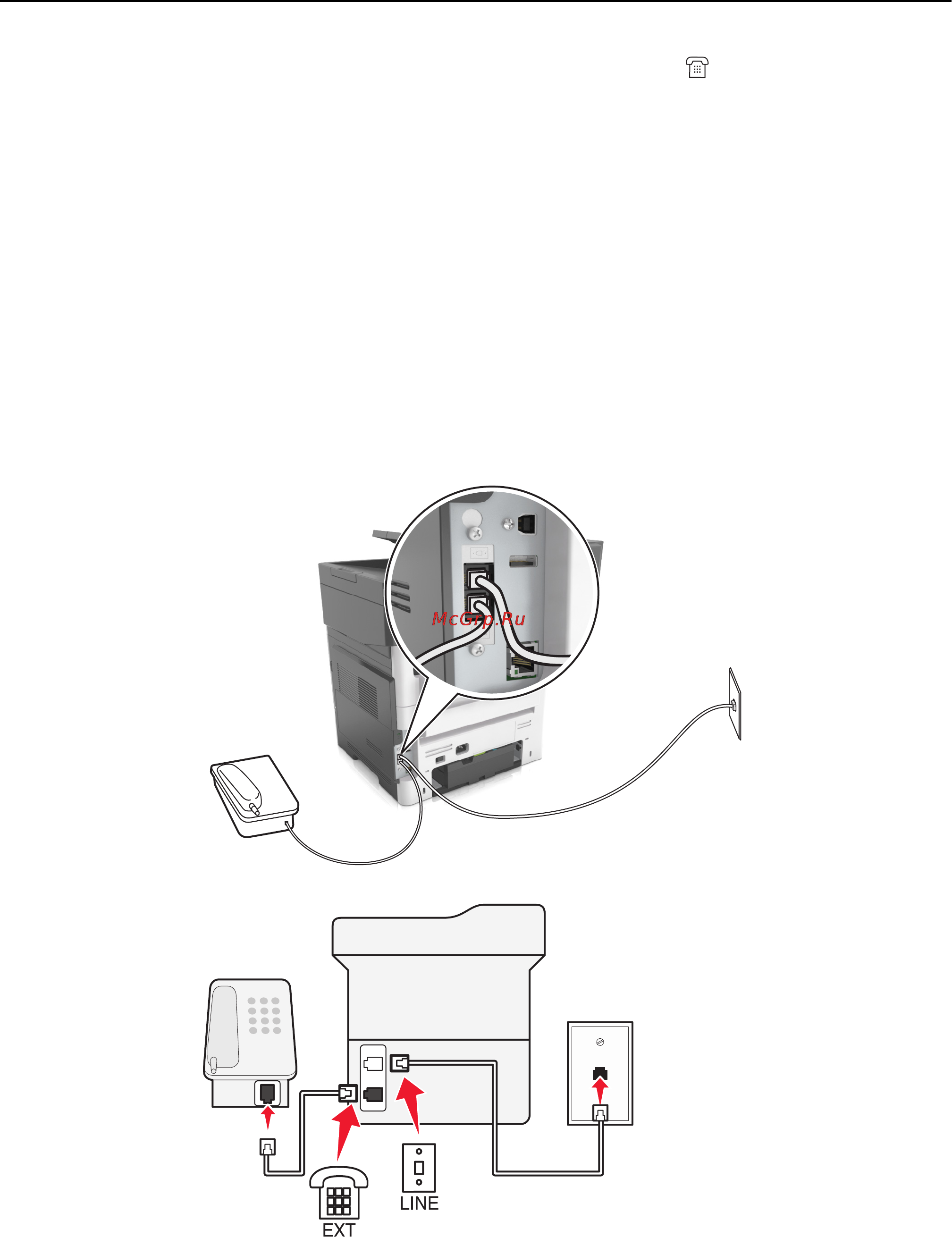 Lexmark MX610 [129/380] Настройка 2 принтер подключен к стенной розетке кабельный модем установлен в доме в другом месте