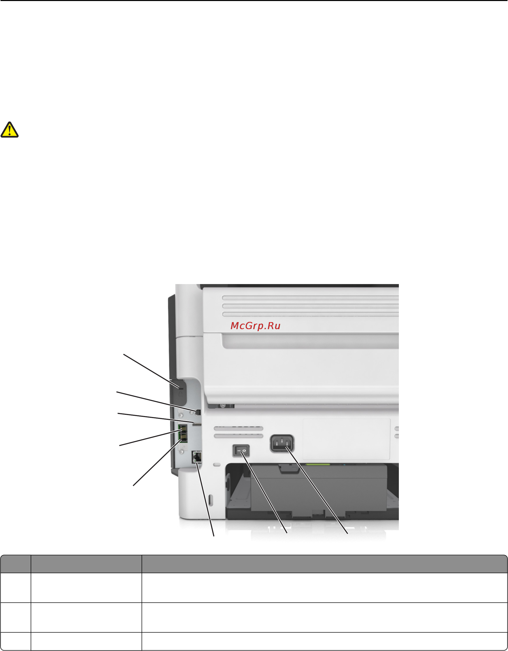 Lexmark MX610 [50/380] Подключение кабелей