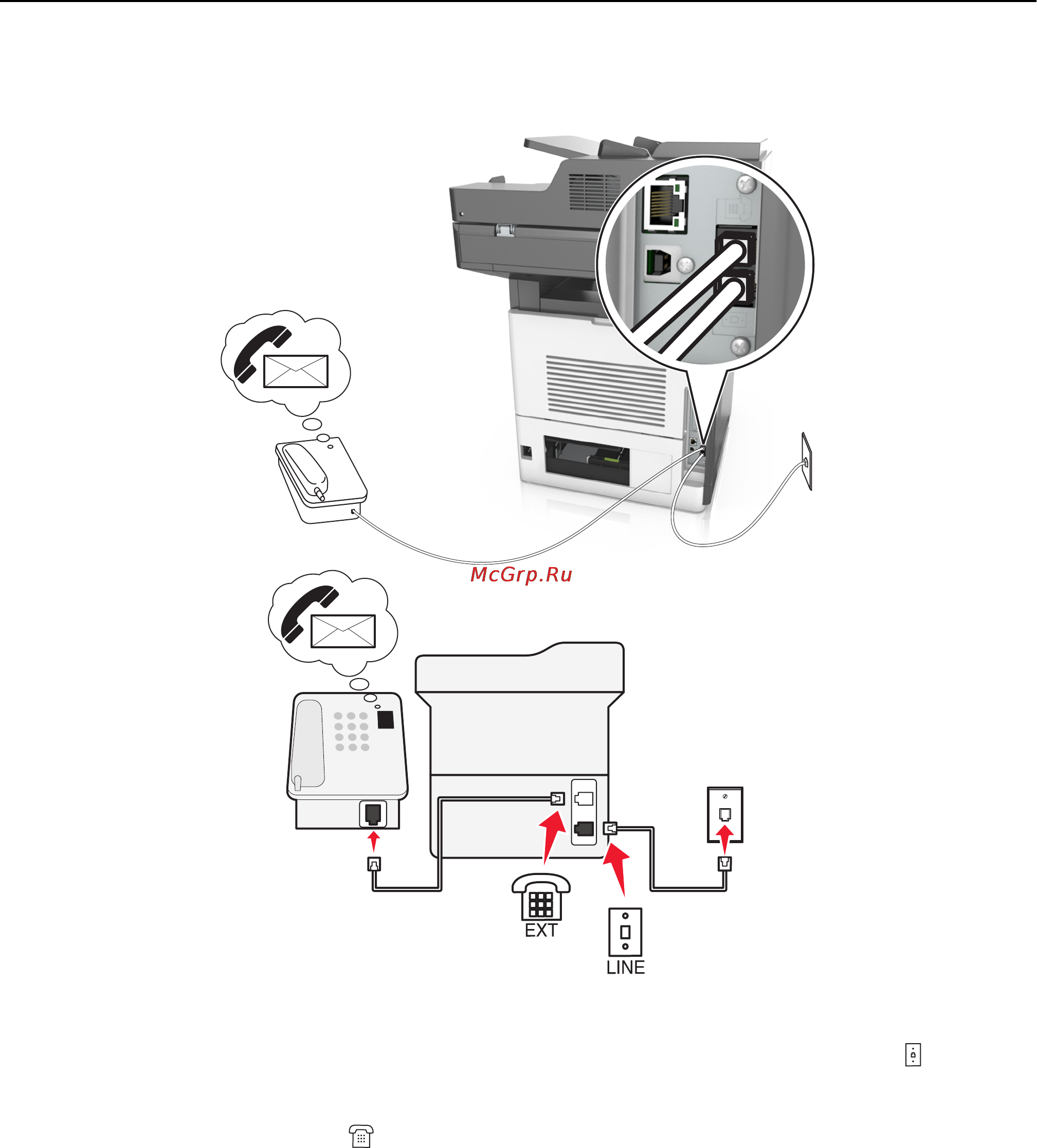 Lexmark MX710 [136/399] Настройка 3 принтер подключен к телефонной линии для которой получена подписка на услугу голосовой почты