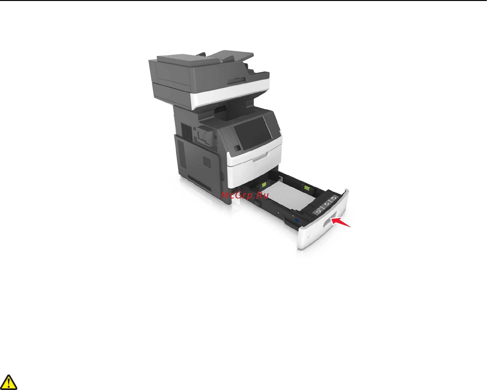 Lexmark MX710 [75/399] Загрузка бумаги в лоток подачи на 2100 листов