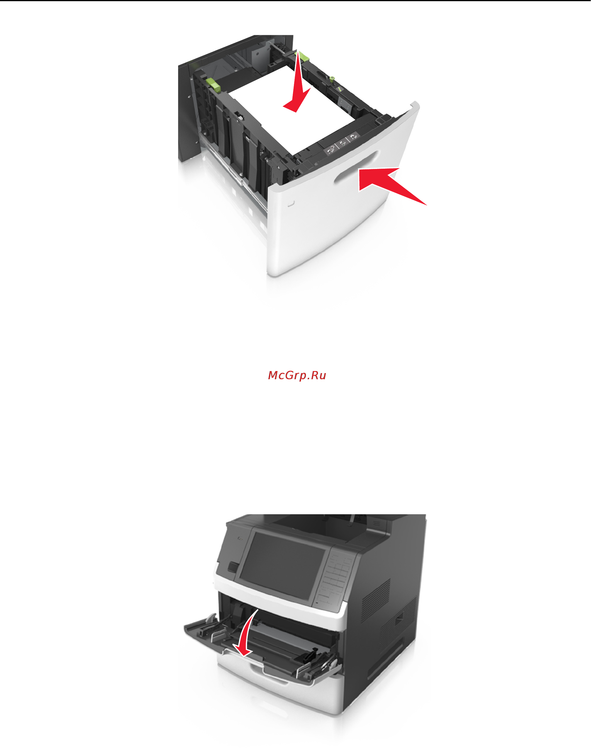 Lexmark MX710 [81/399] Загрузка в многоцелевое устройство подачи