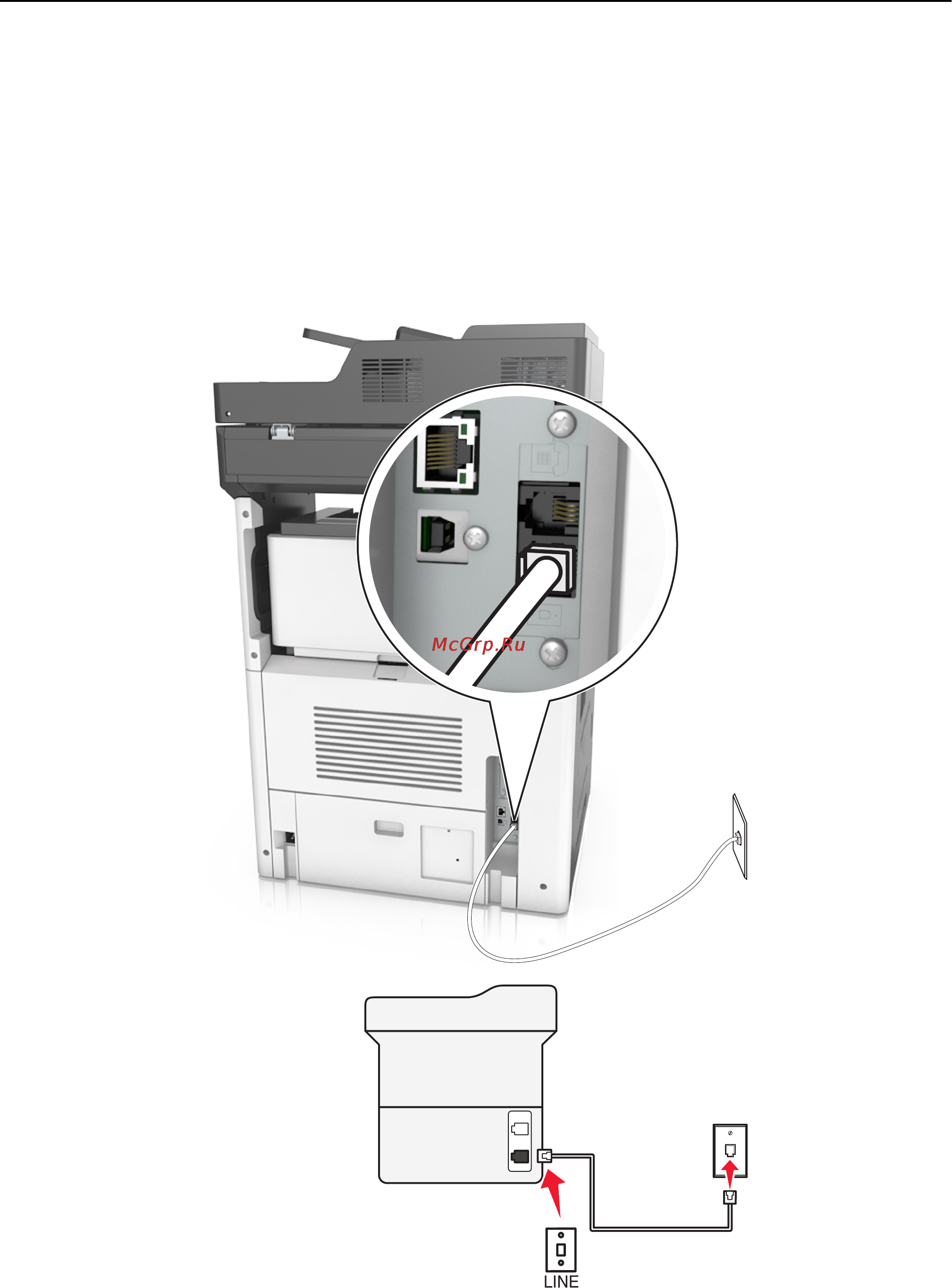 Lexmark MX811 [143/439] Выбор типа подключения факса