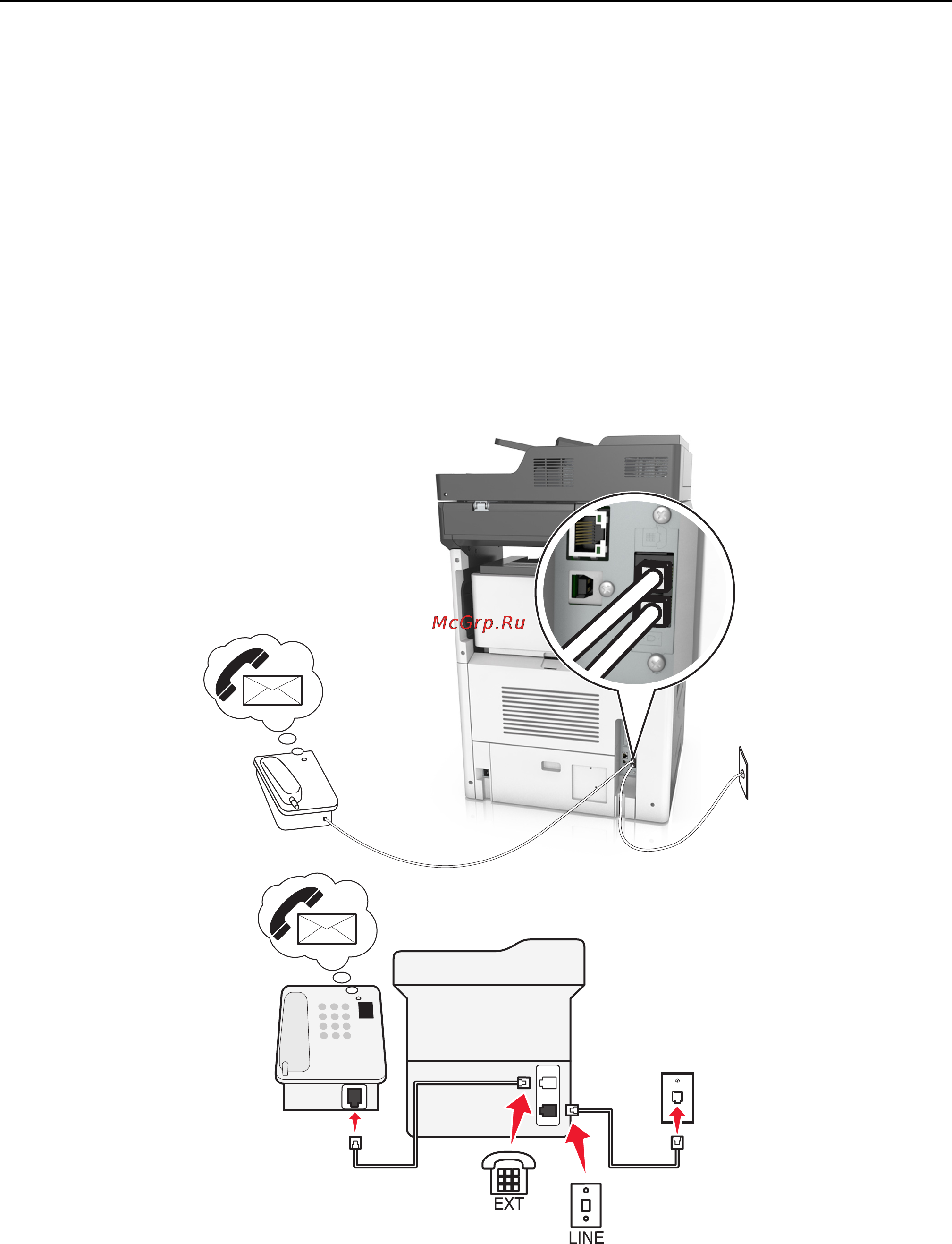 Lexmark MX811 [146/439] Настройка 3 принтер подключен к телефонной линии для которой получена подписка на услугу голосовой почты