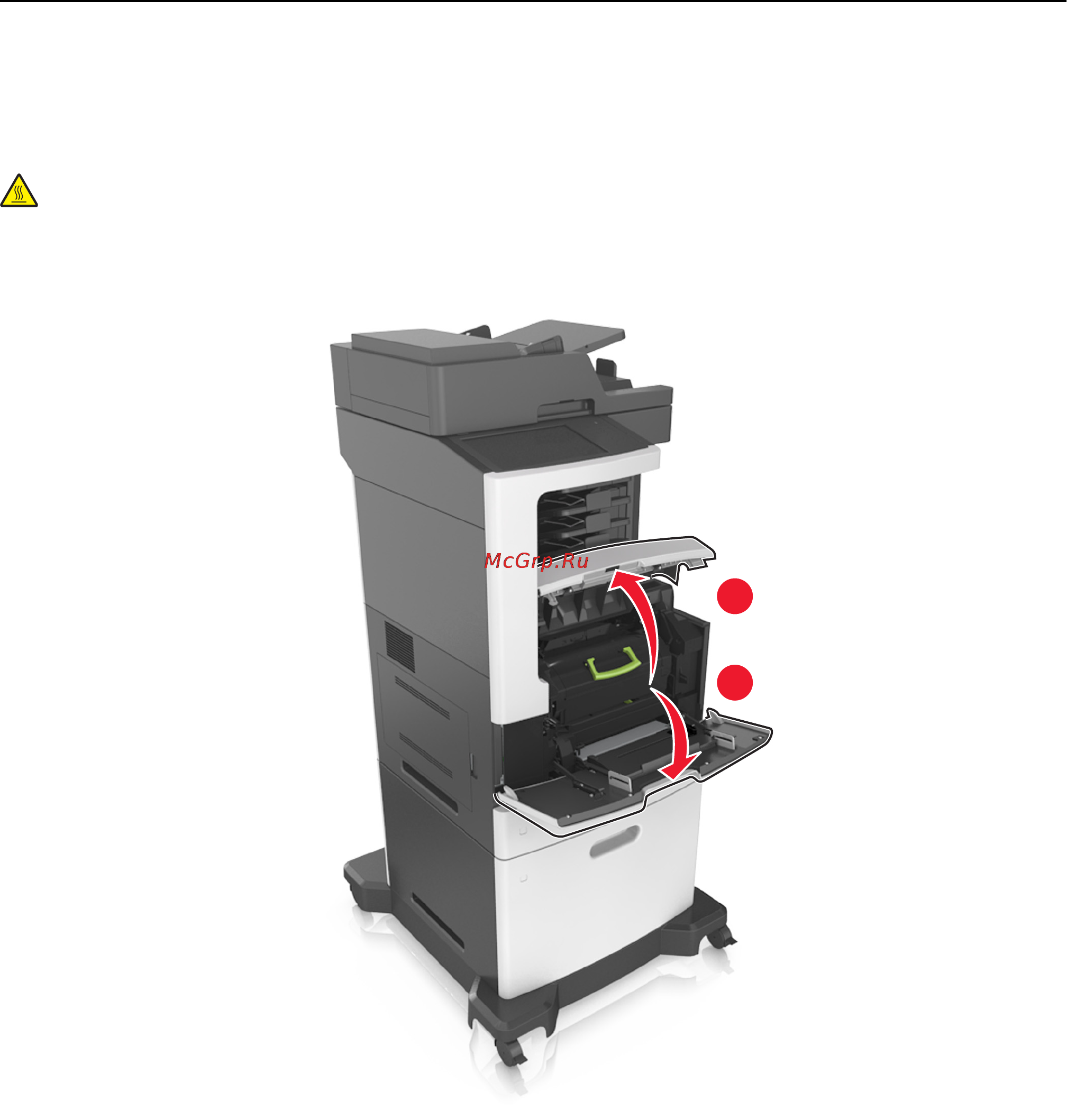 Lexmark MX811 [309/439] Замятие страницы x поднимите переднюю крышку для снятия картриджа 200 201