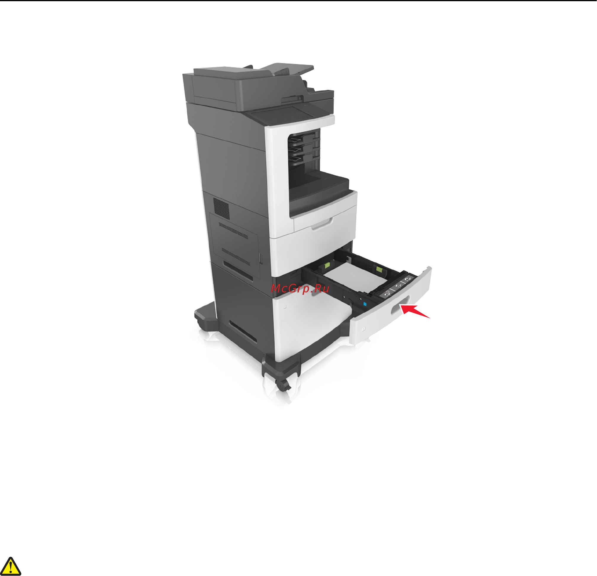 Lexmark MX810 [79/439] Загрузка бумаги в лоток подачи на 2100 листов