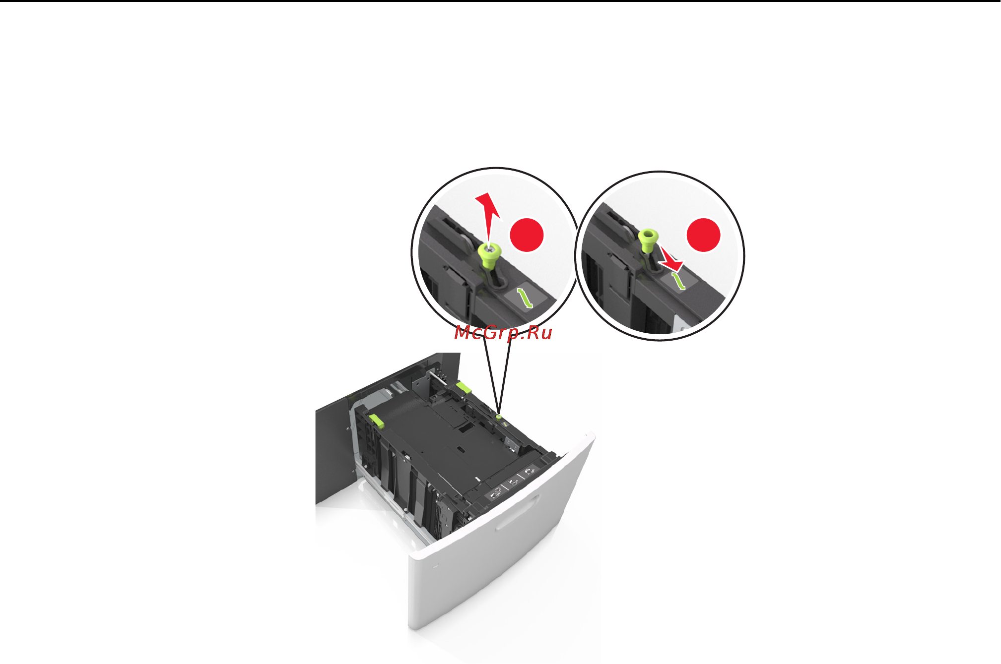 Lexmark MX811 [80/439] Загрузка бумаги формата a5