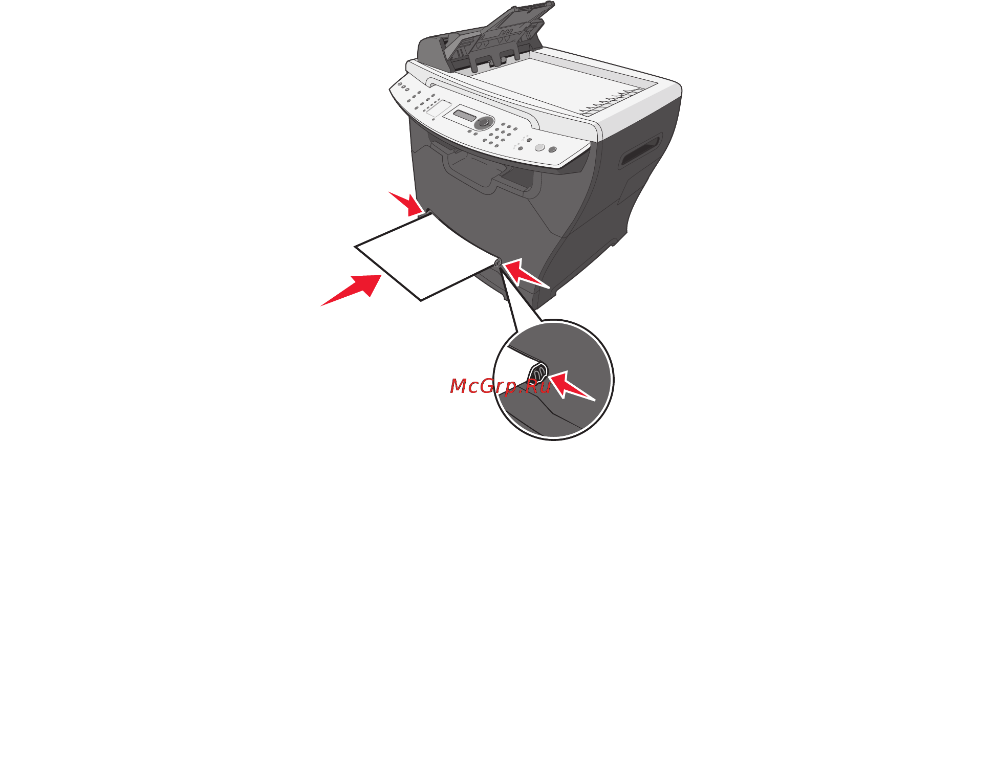 Lexmark X340 [35/109] Загрузка бумаги в устройство ручной подачи 35
