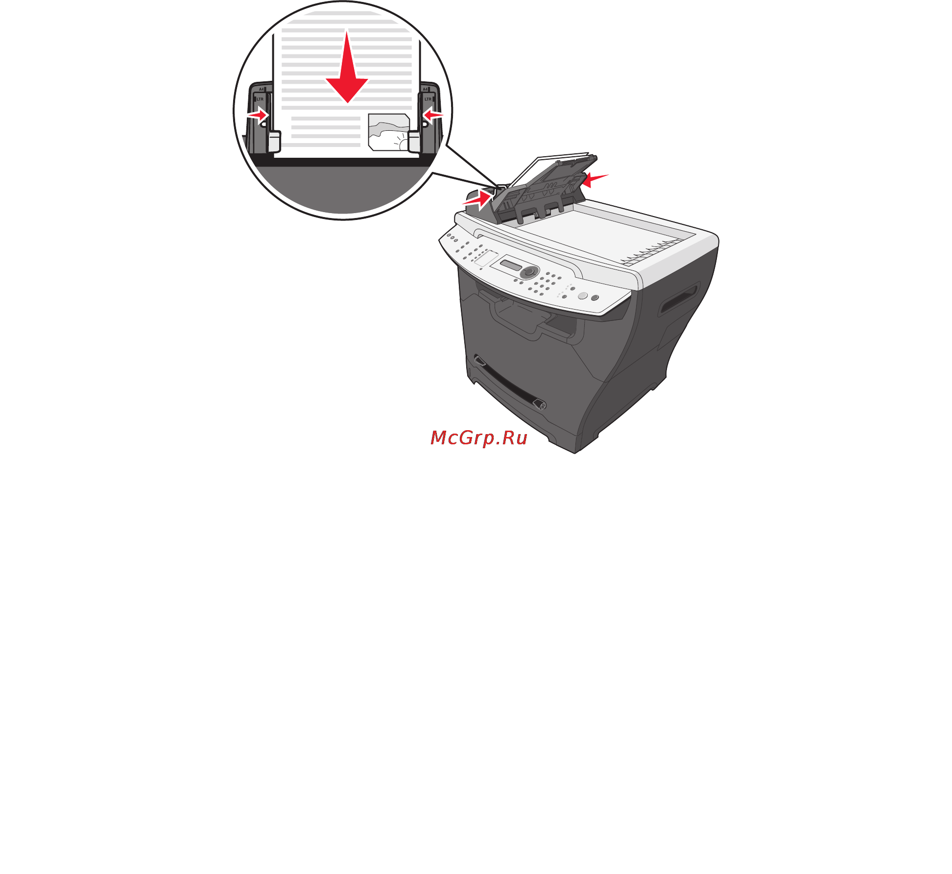 Lexmark X340 [39/109] Загрузка оригиналов в уапд 39