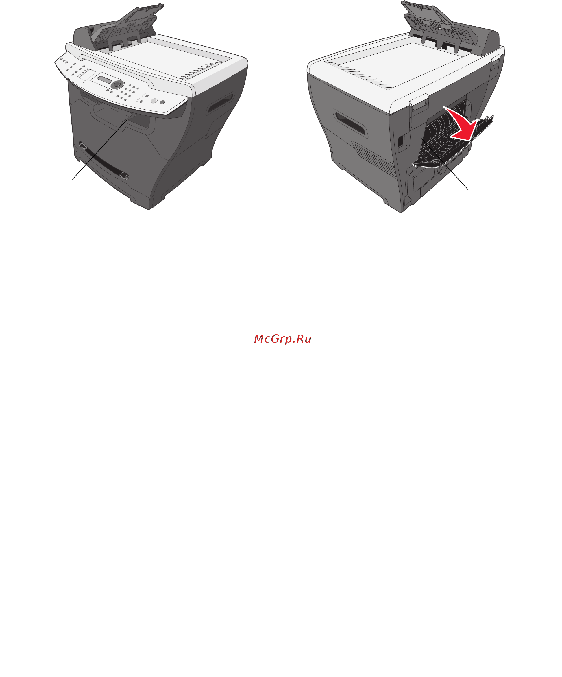 Lexmark X340 [41/109] Заднее устройство выдачи бумаги