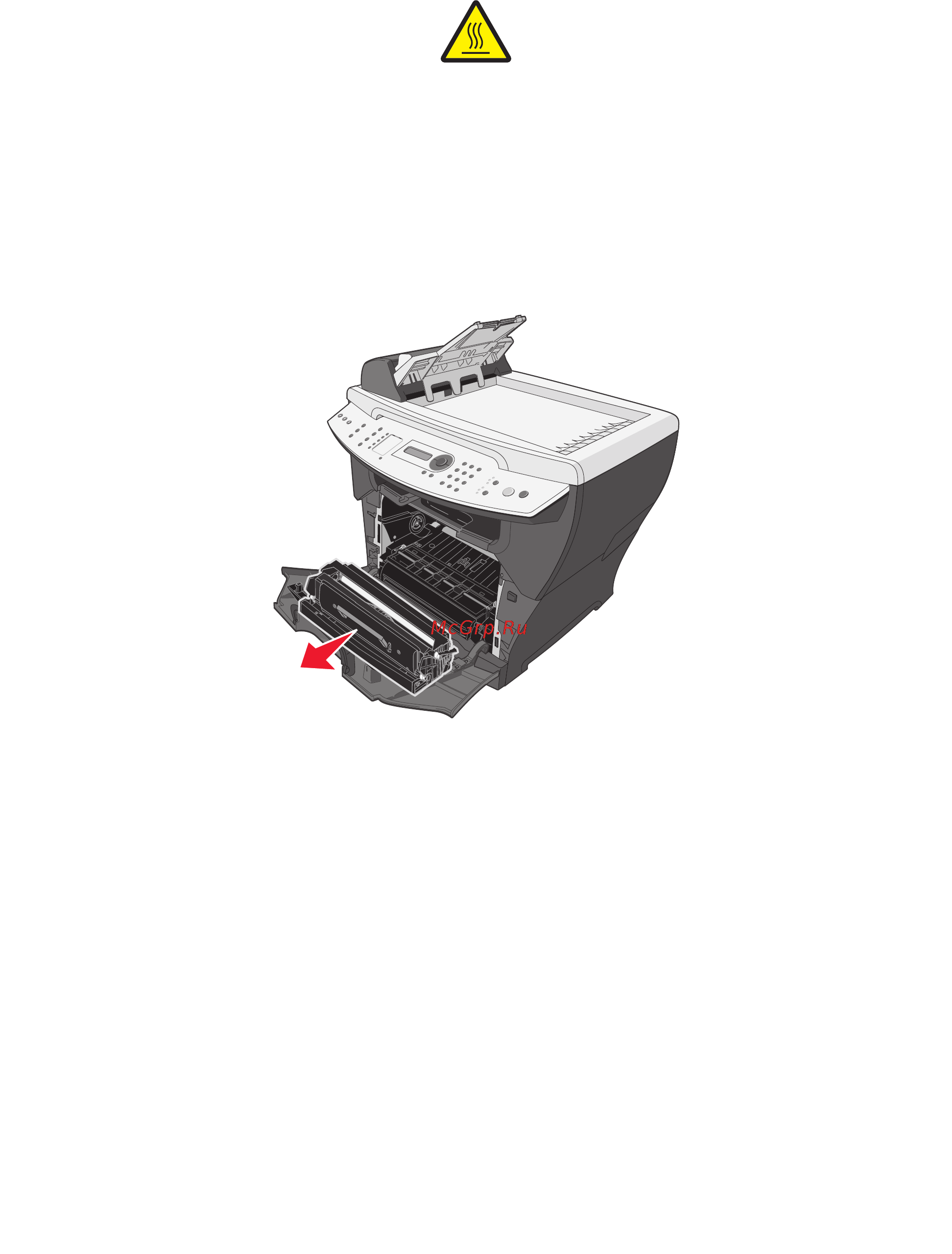 Lexmark X342n [72/109] Чистка внутренних деталей мфп